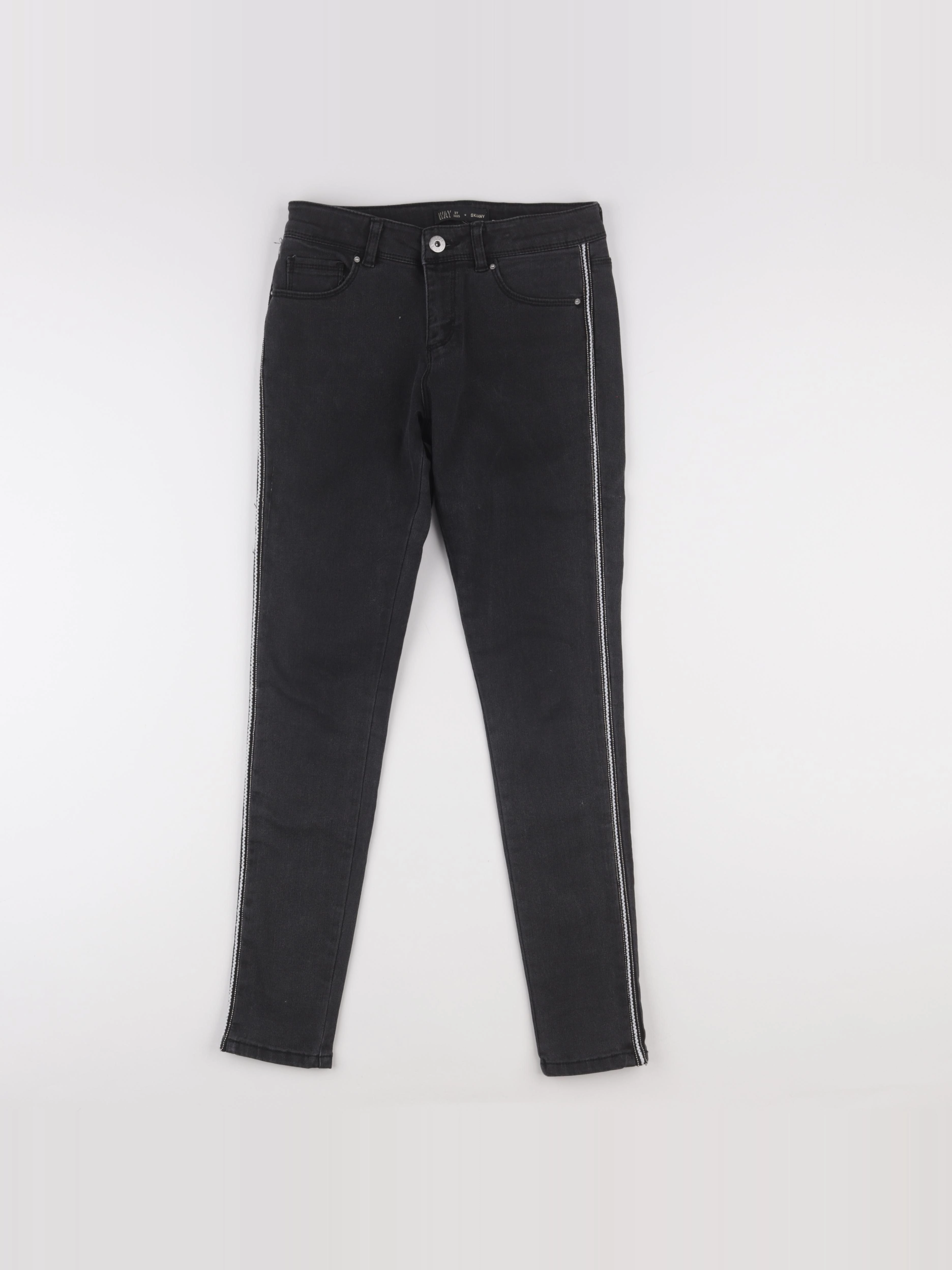 IKKS - jean noir, gris - 12 ans