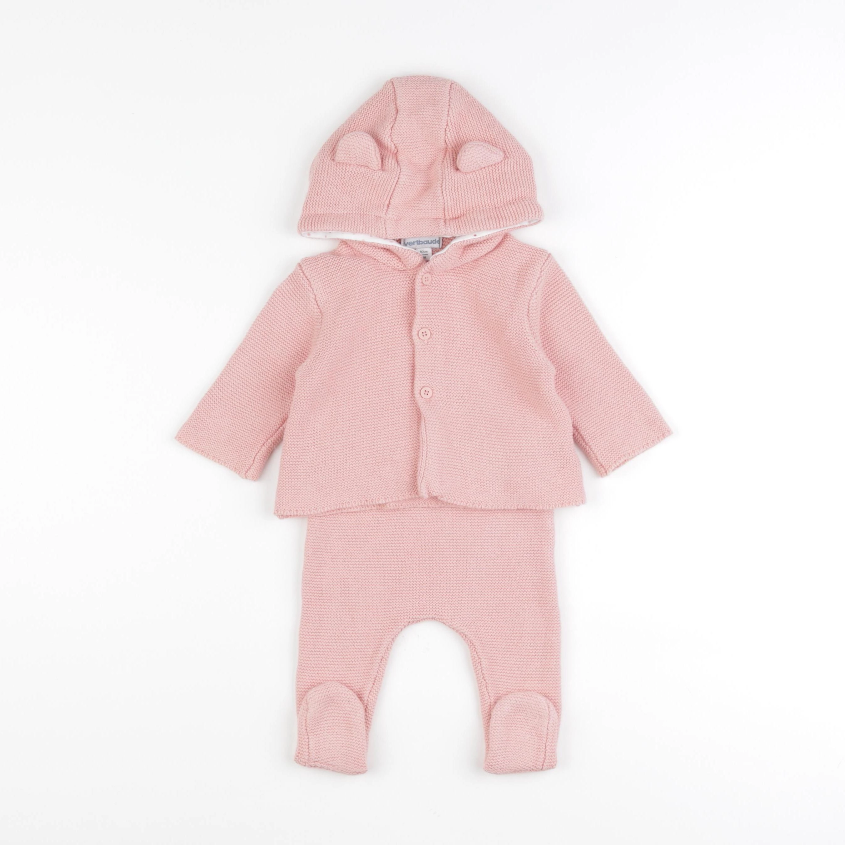 Vertbaudet - ensemble rose - 3 mois