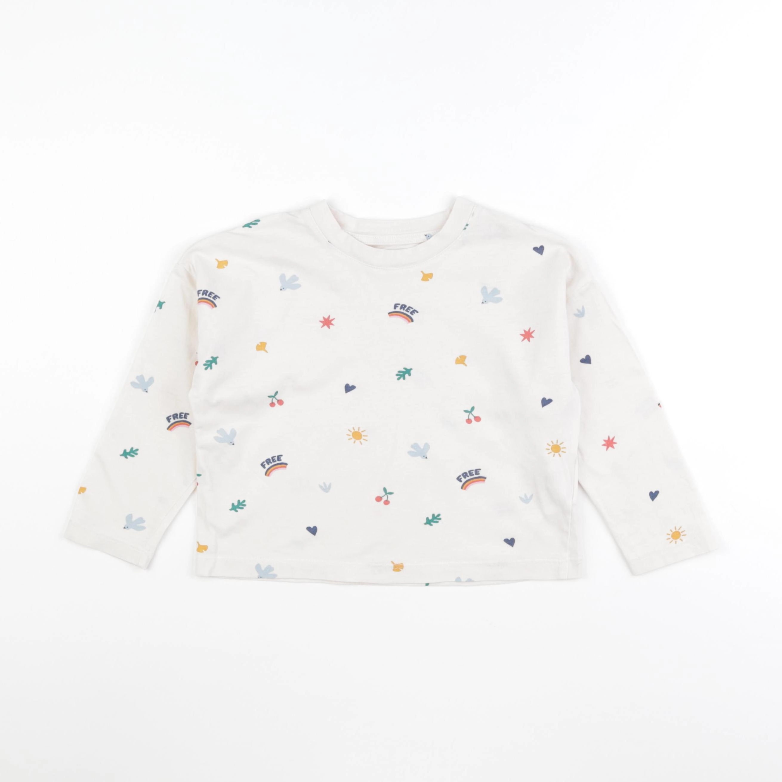 Monoprix - tee-shirt beige - 4 ans