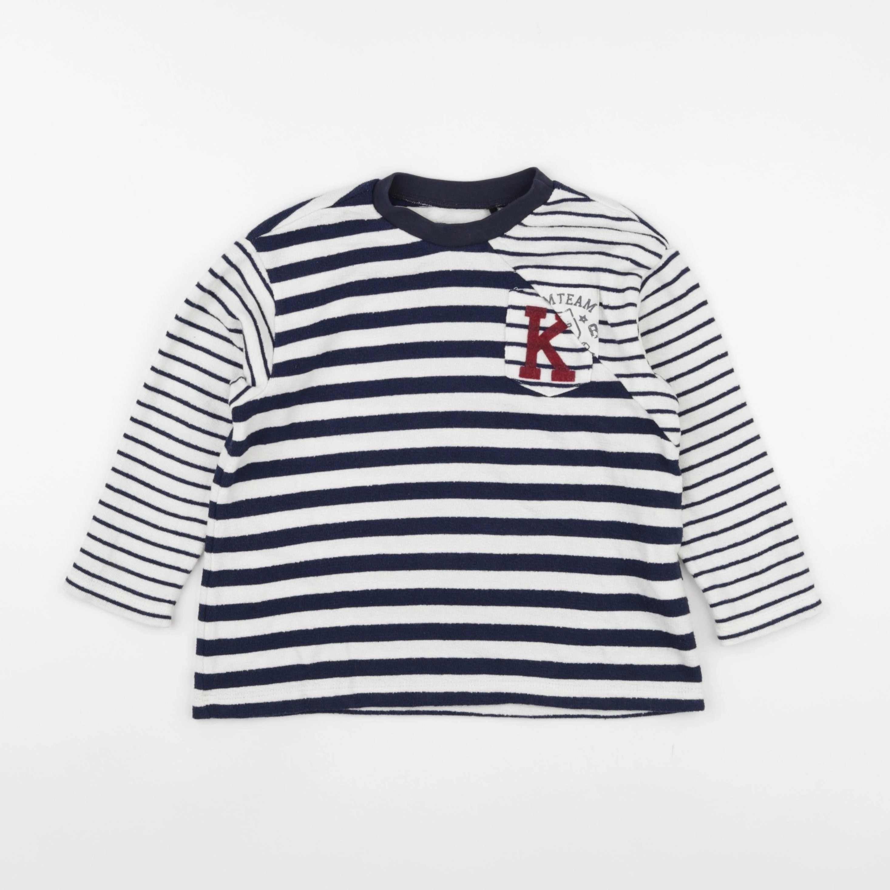 IKKS - tee-shirt blanc, bleu - 5 ans
