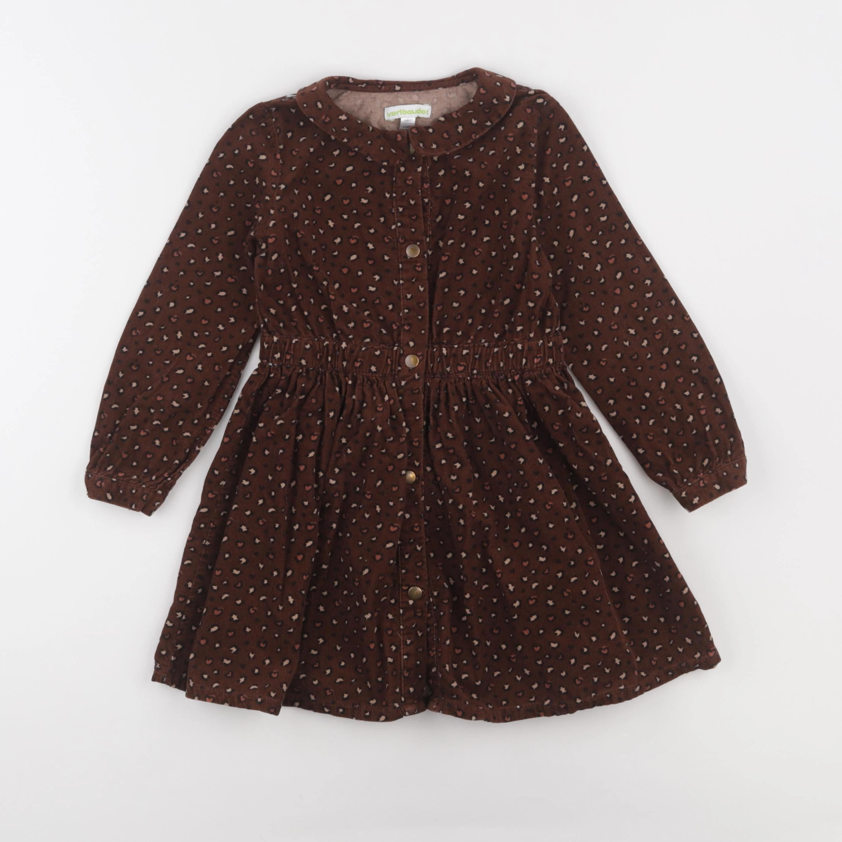 Vertbaudet - robe marron - 4 ans