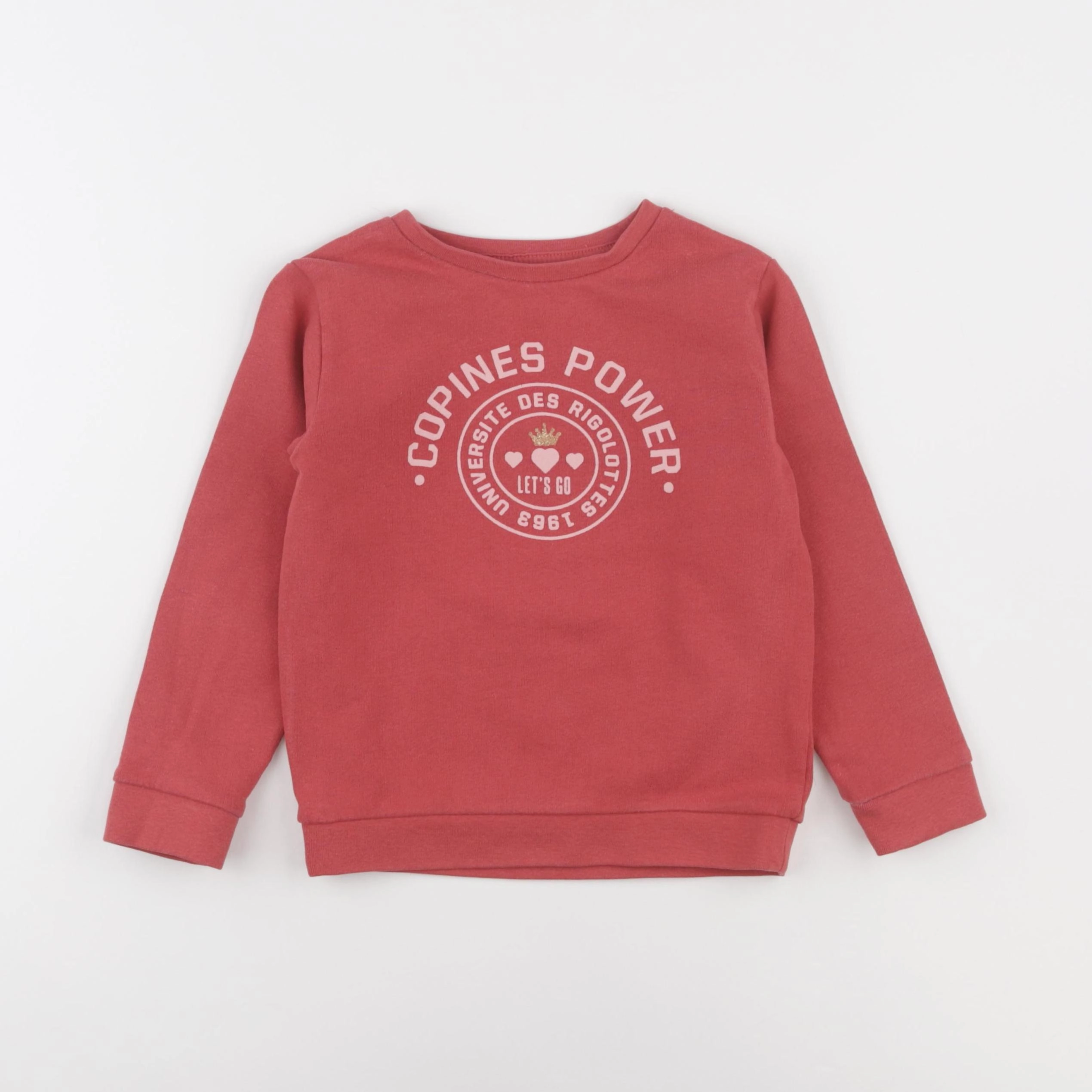 Vertbaudet - sweat orange - 5 ans