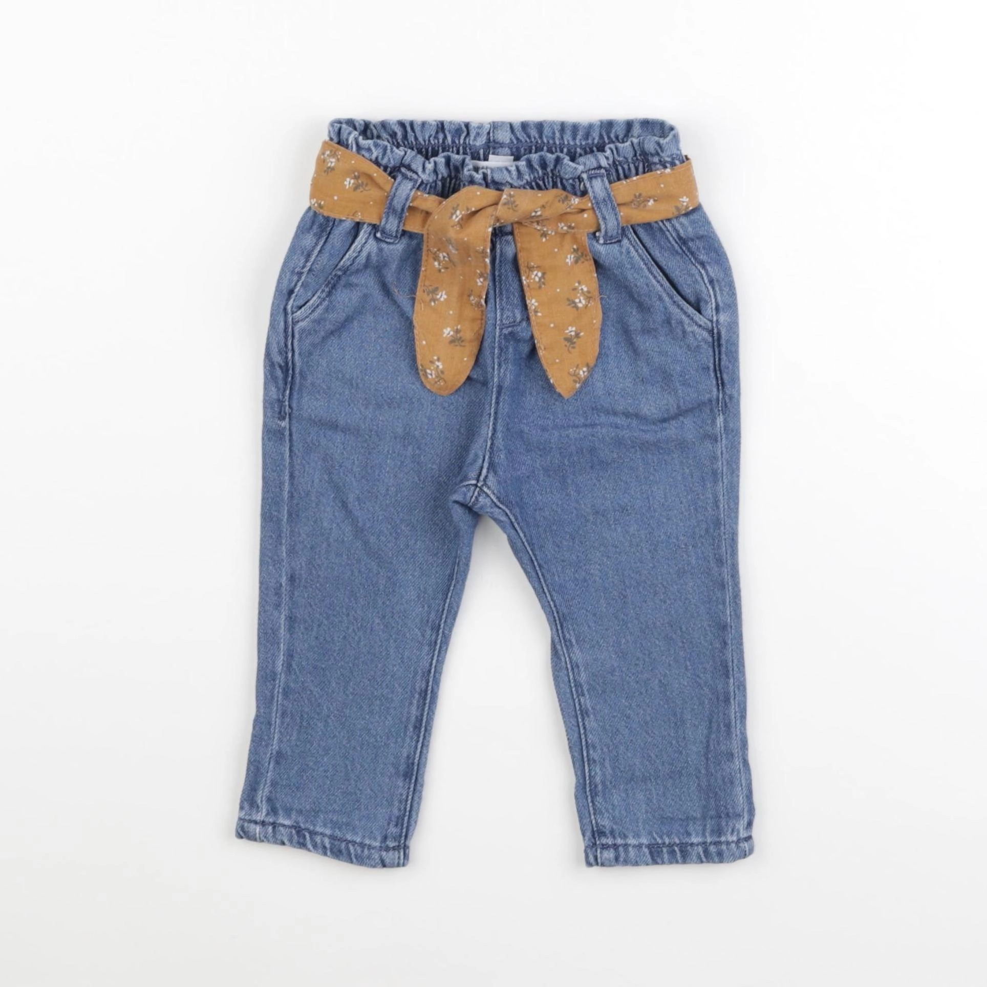 Vertbaudet - pantalon bleu - 6 mois