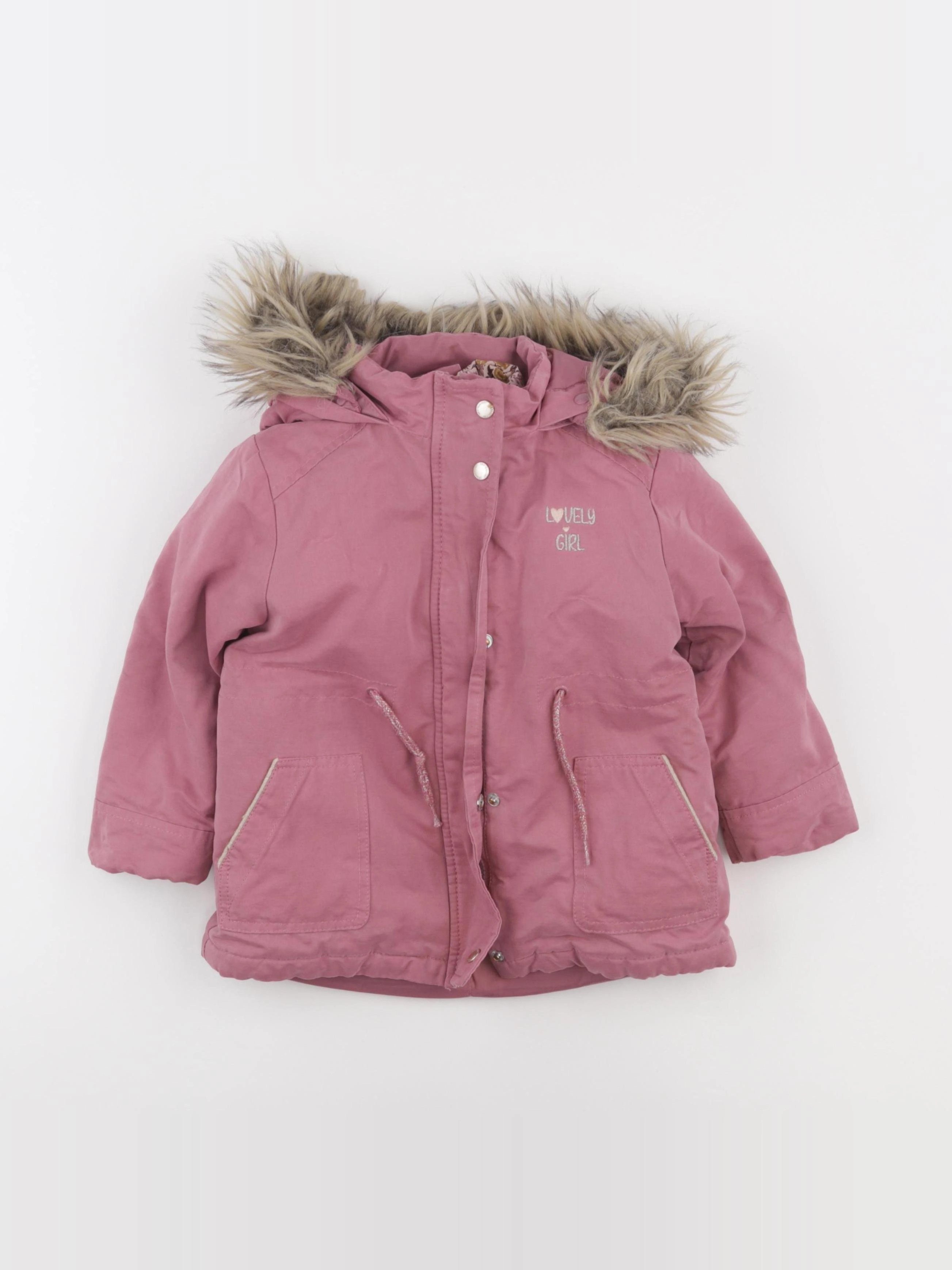 Vertbaudet - parka rose - 3 ans