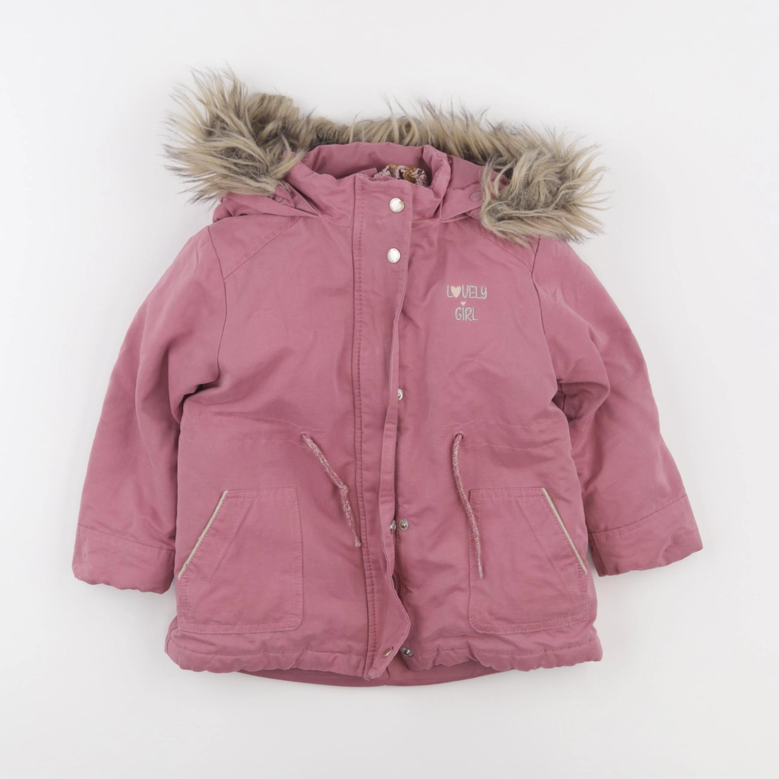 Vertbaudet - parka rose - 3 ans