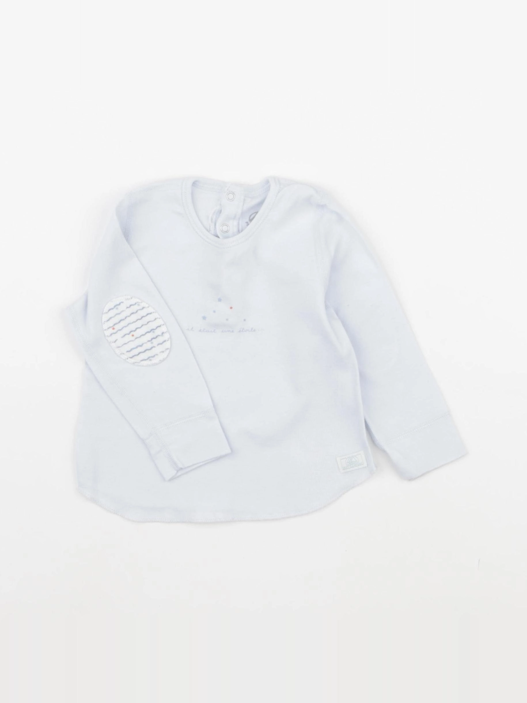 Petit Bateau - tee-shirt bleu - 12 mois