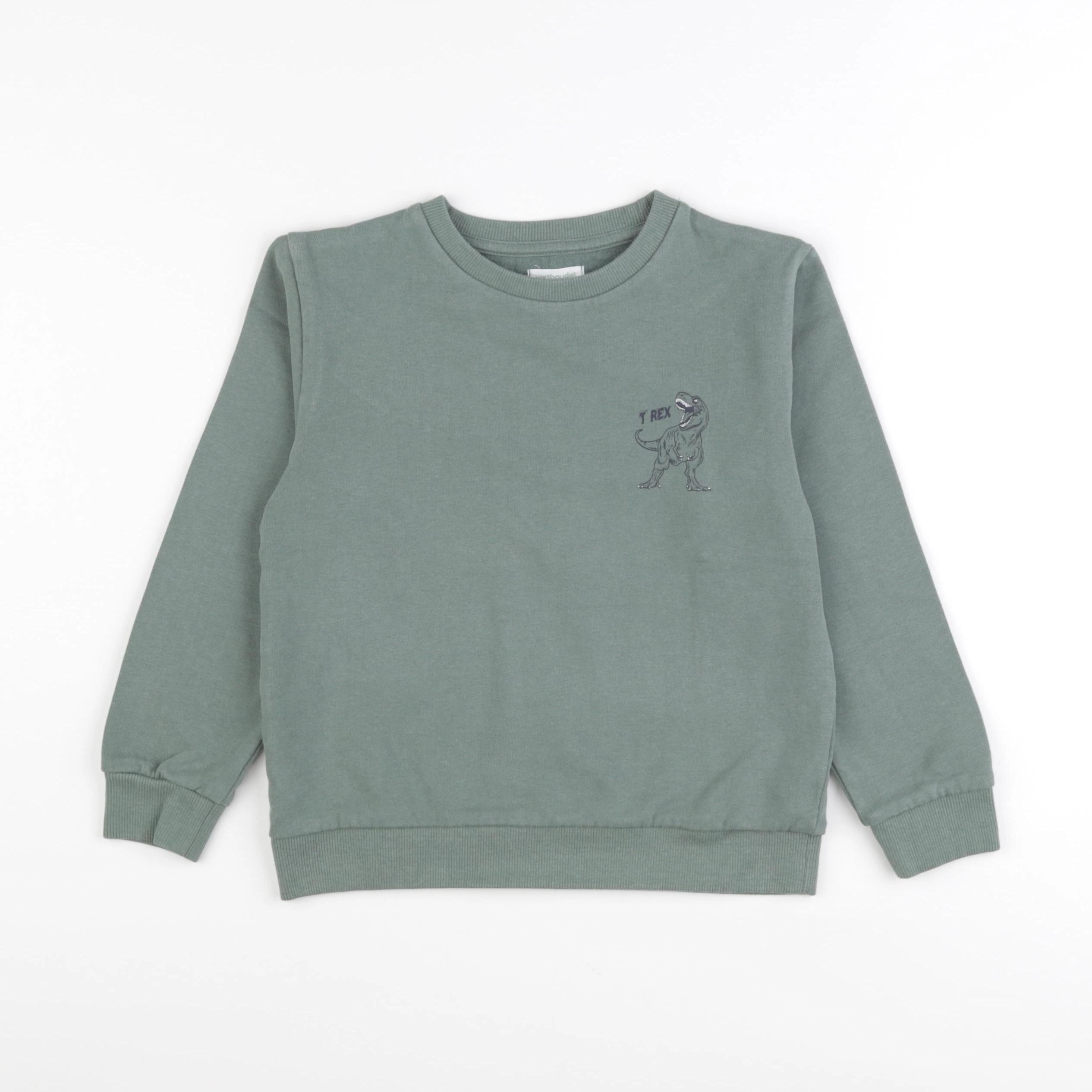 Vertbaudet - sweat vert - 8 ans