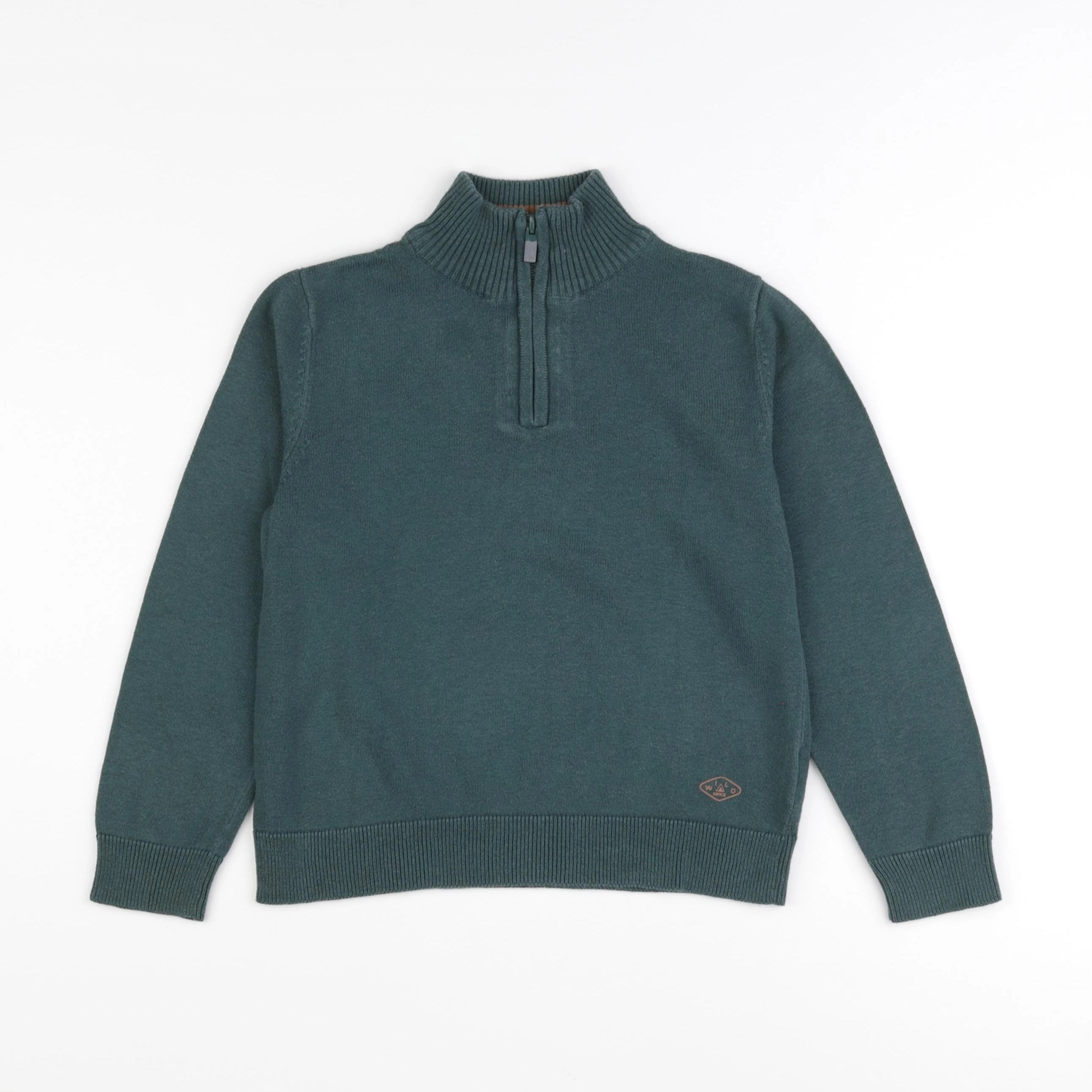 Vertbaudet - pull vert - 8 ans