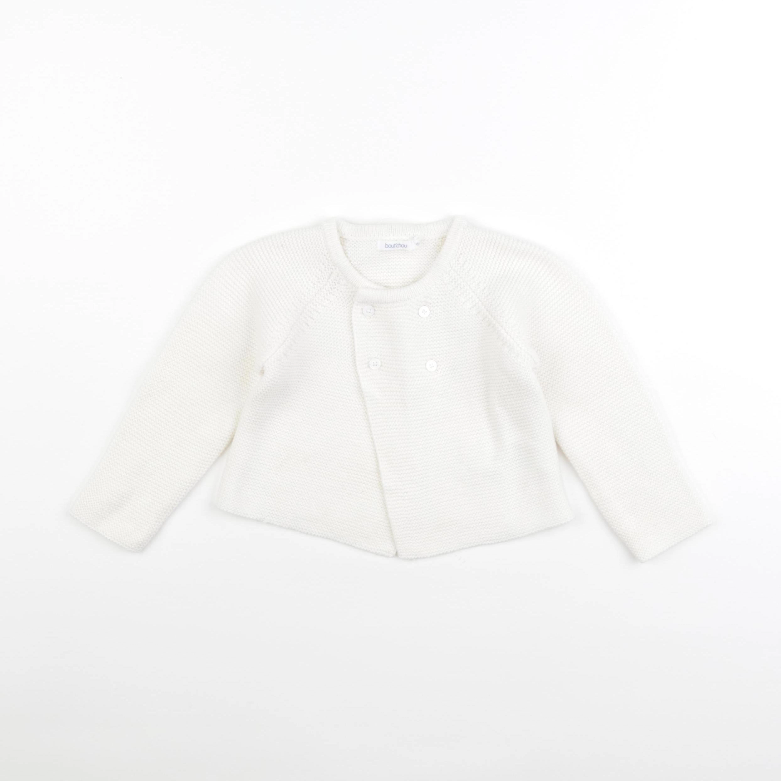 Boutchou - gilet blanc - 18 mois