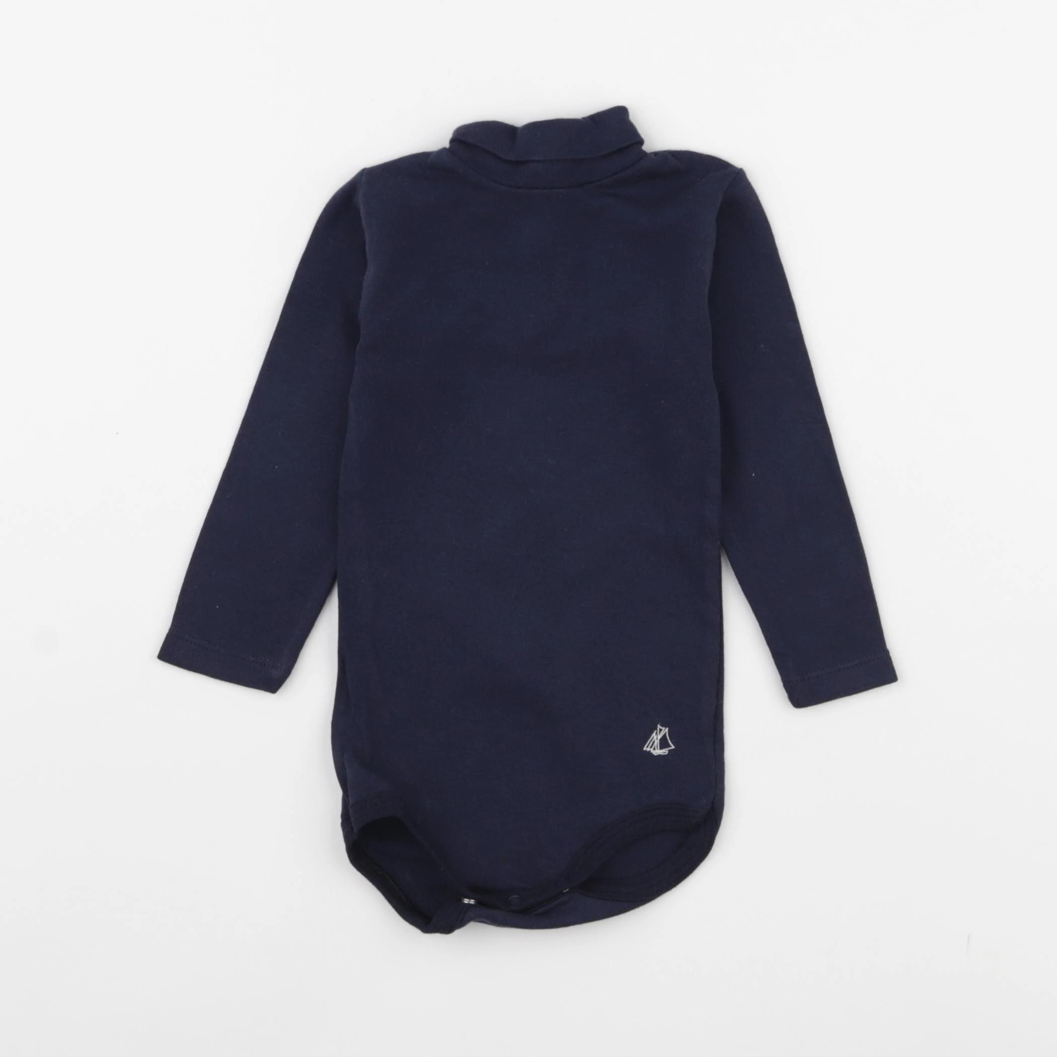 Petit Bateau - body à col bleu - 12 mois