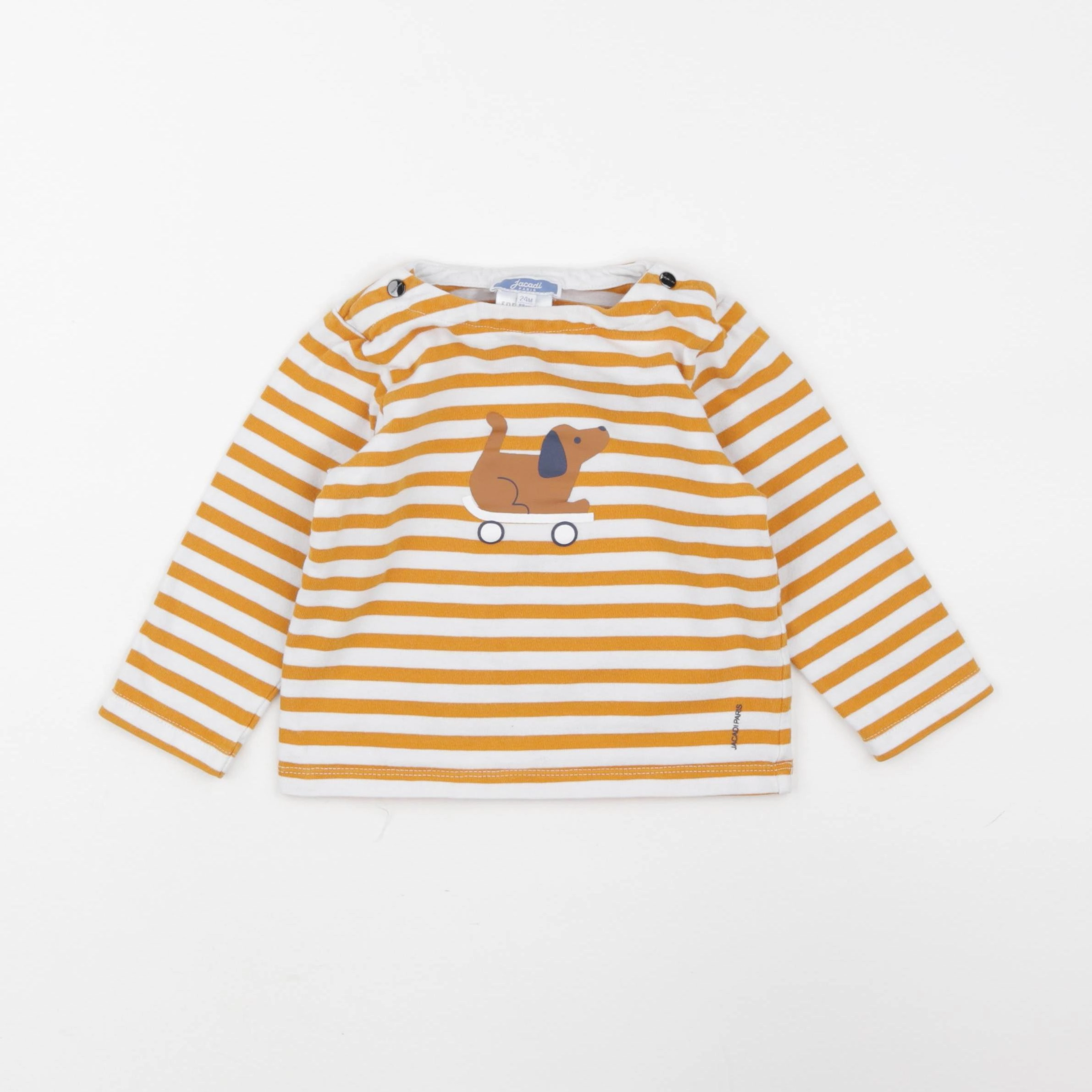 Jacadi - tee-shirt blanc, jaune - 24 mois