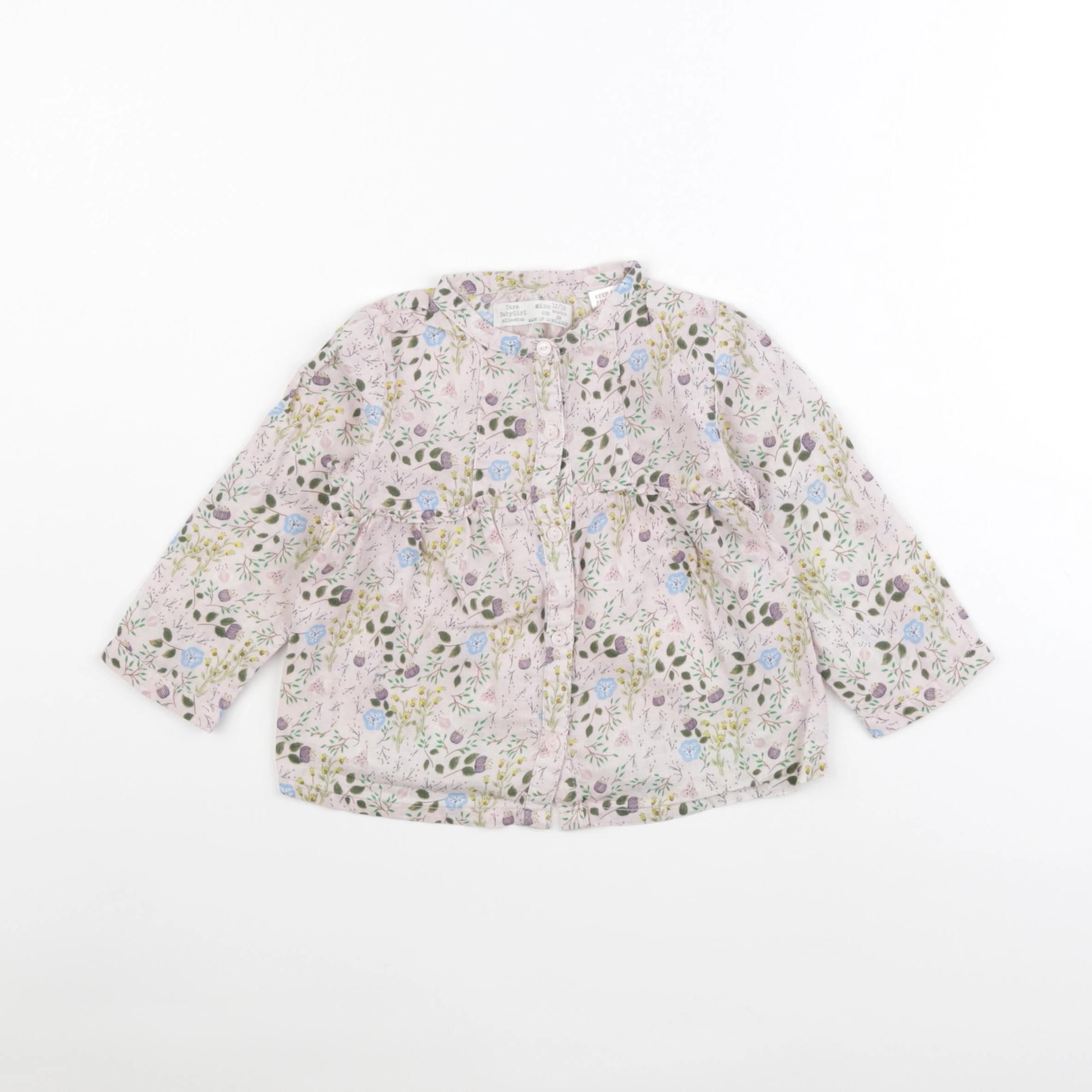 Zara - blouse rose - 12/18 mois