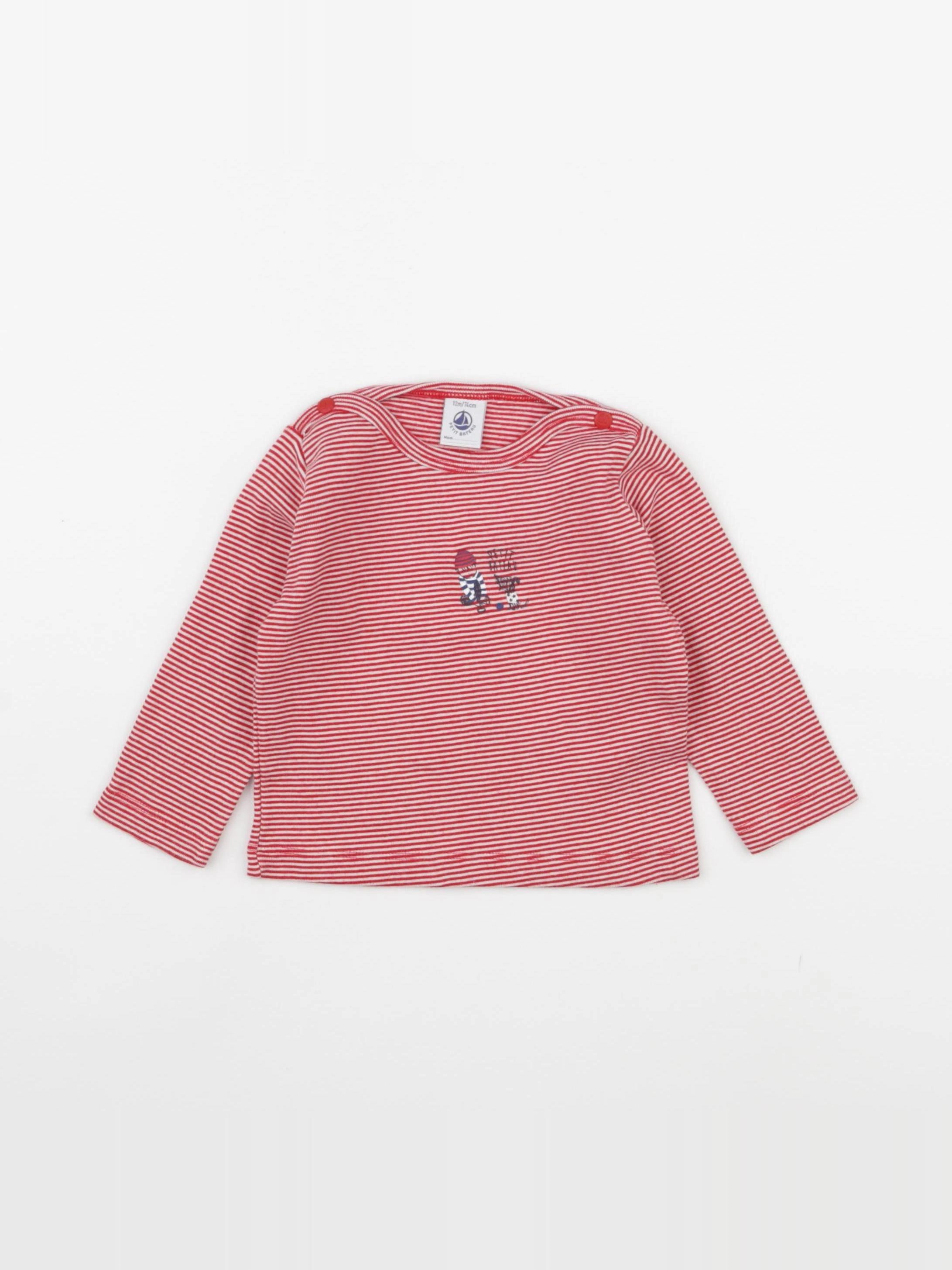 Petit Bateau - maillot de corps rouge - 12 mois