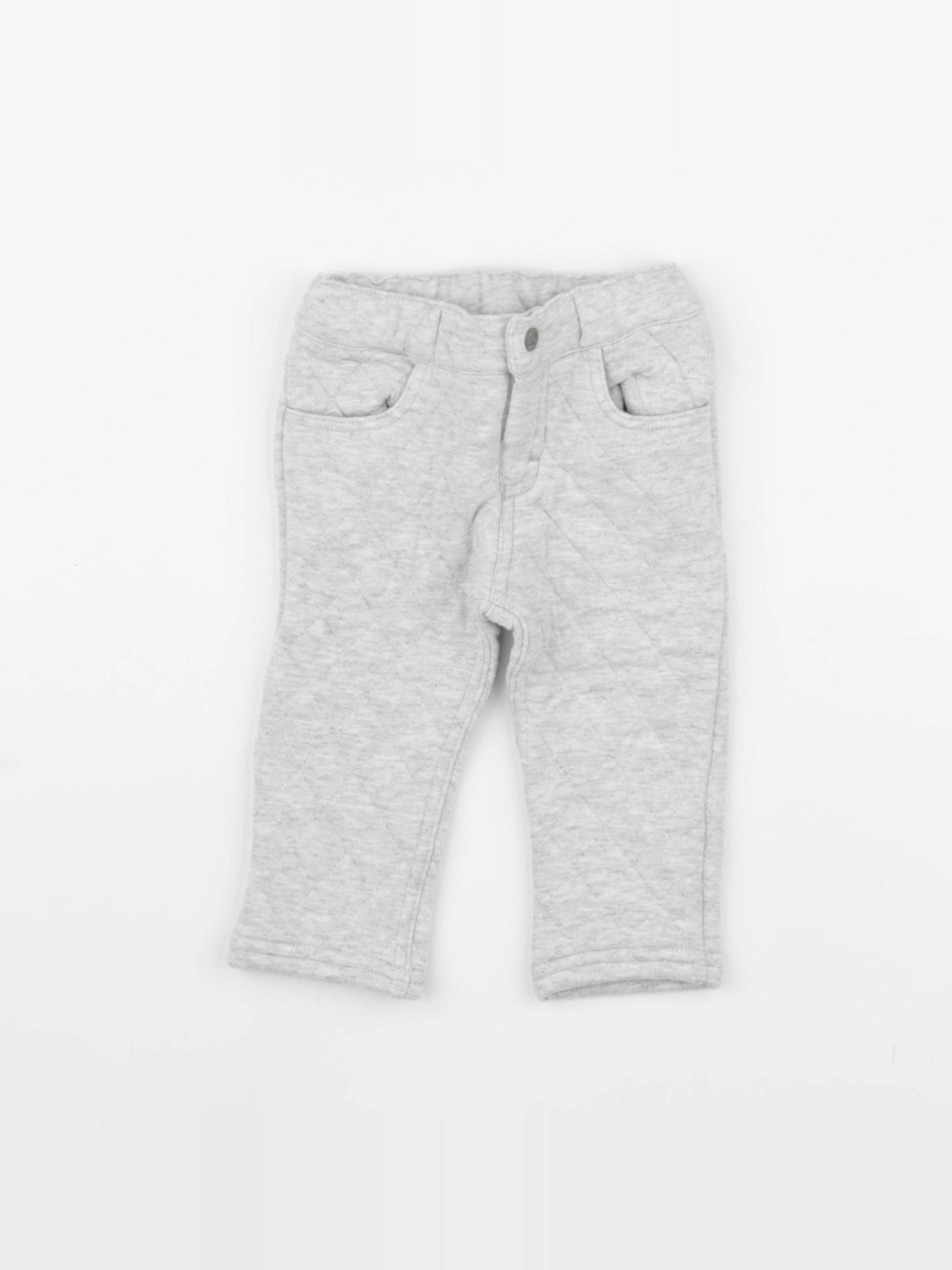 Petit Bateau - pantalon gris - 12 mois