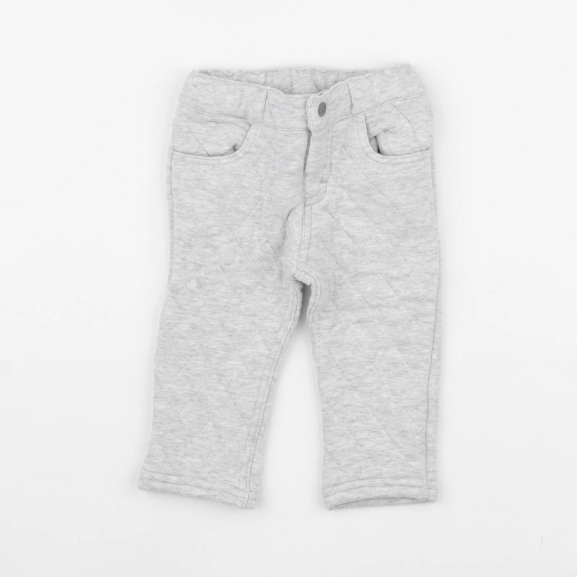 Petit Bateau - pantalon gris - 12 mois