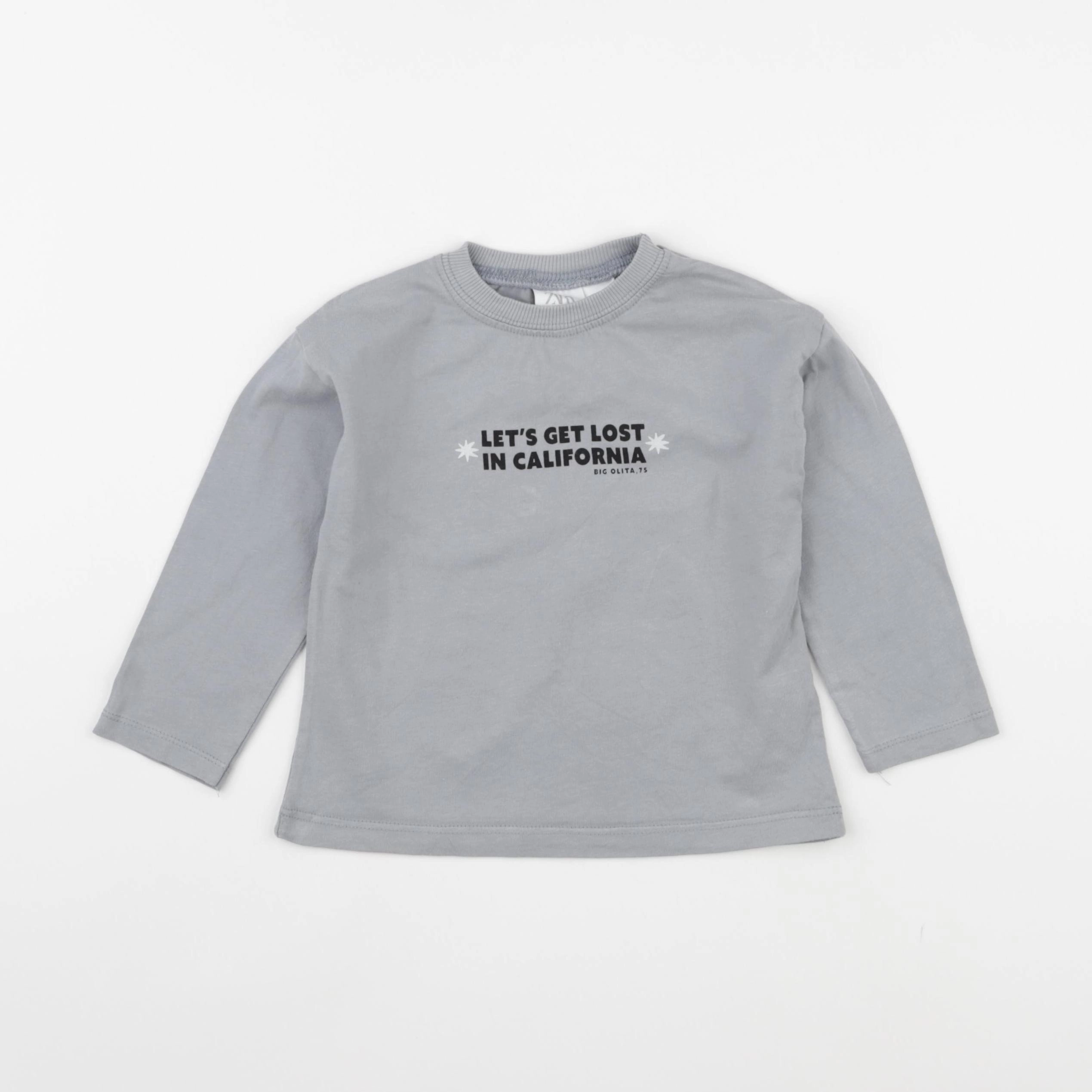 Zara - tee-shirt gris - 18/24 mois