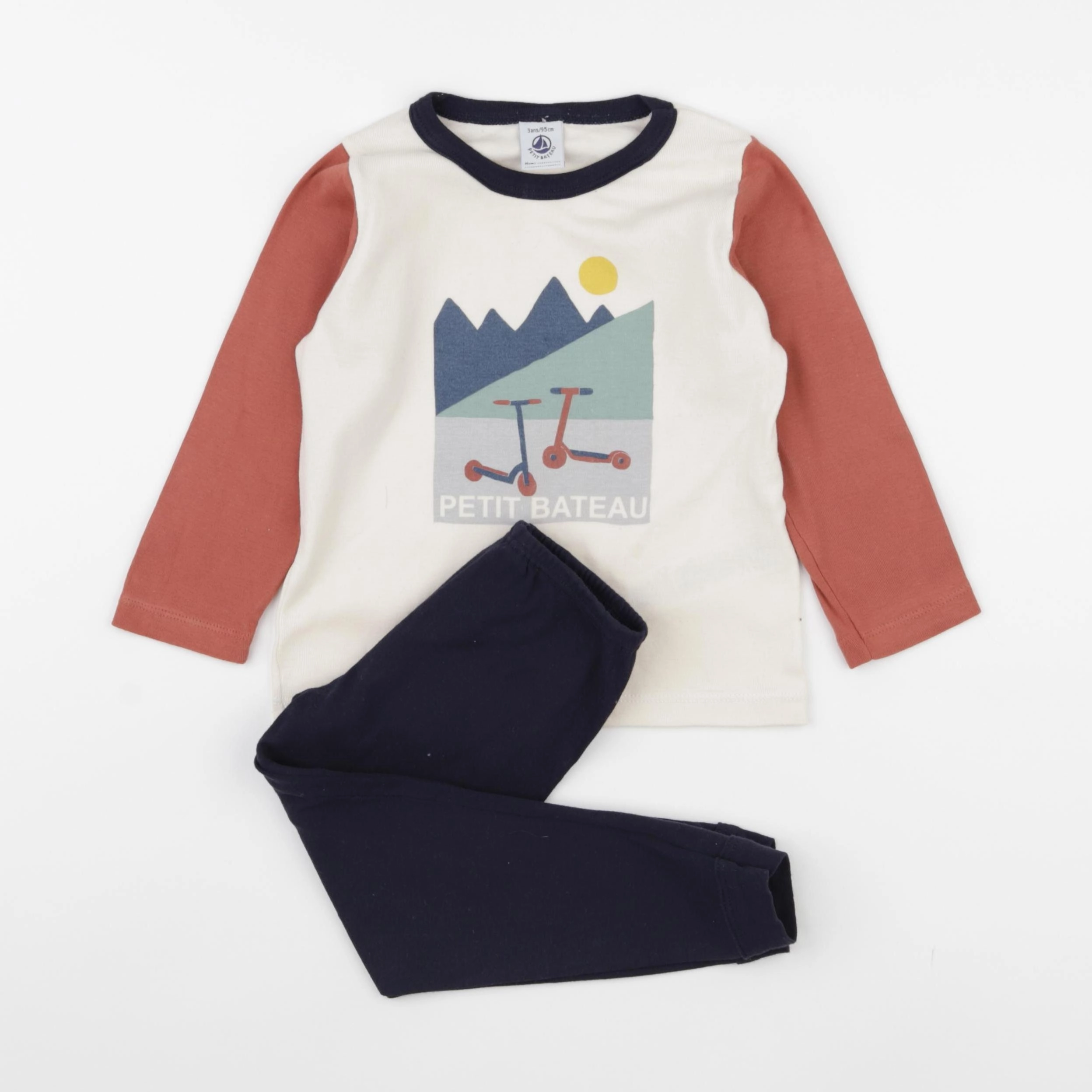 Petit Bateau - pyjama coton multicolore - 3 ans