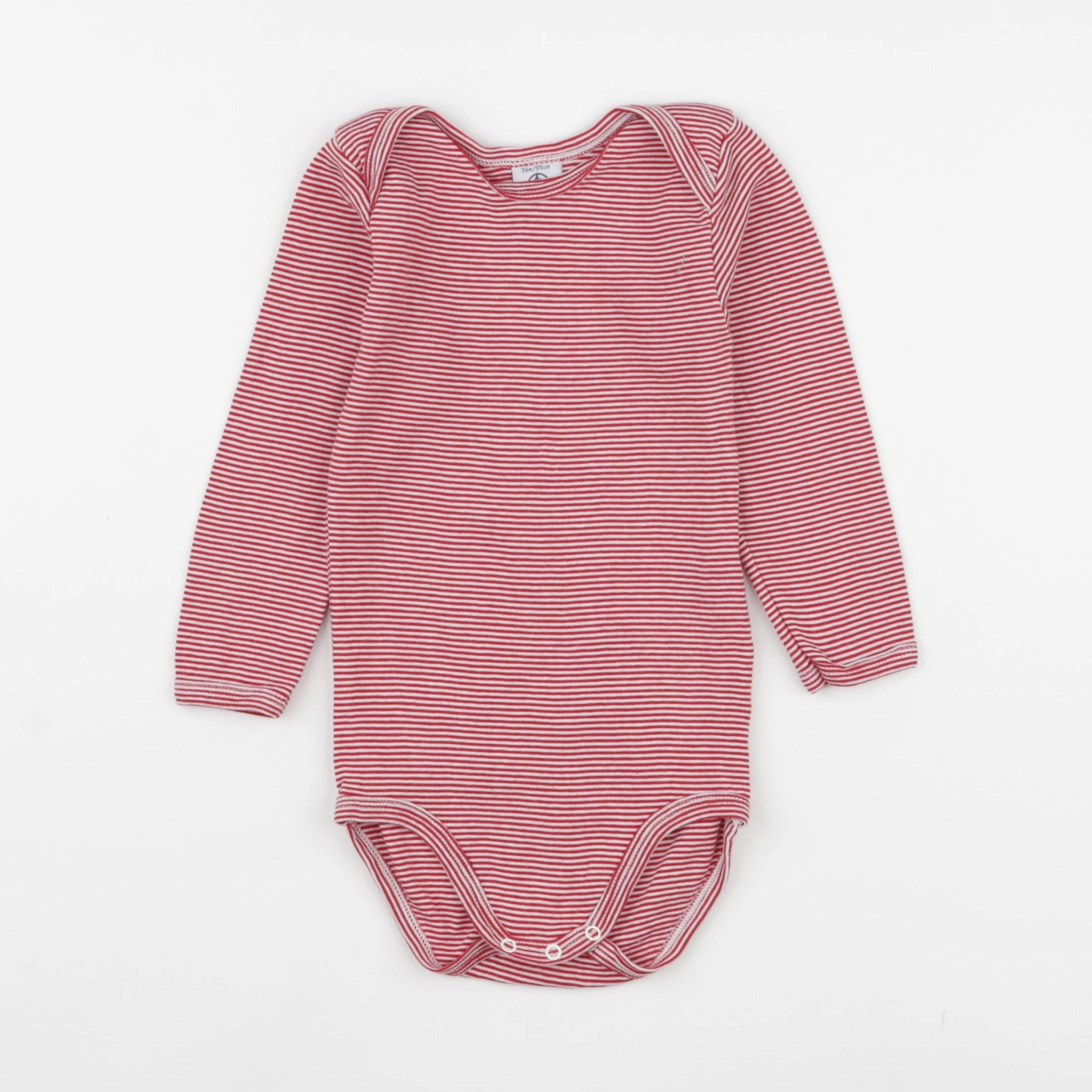 Petit Bateau - body rouge - 36 mois