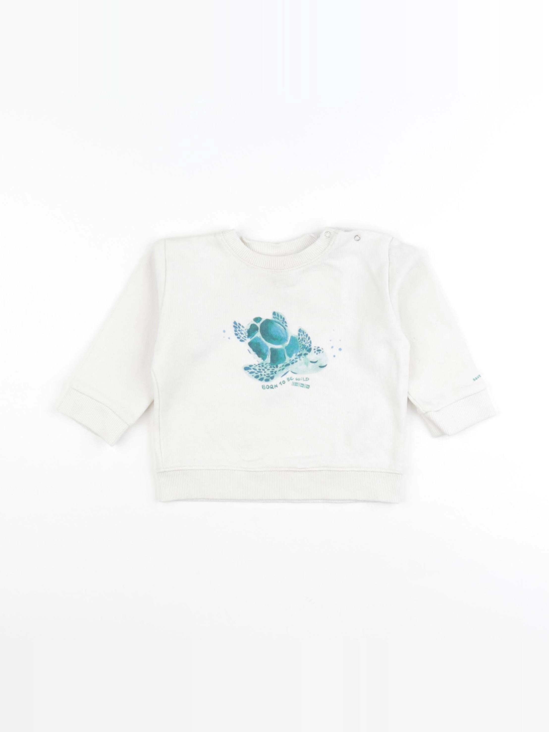 Bonton - sweat blanc - 12 mois