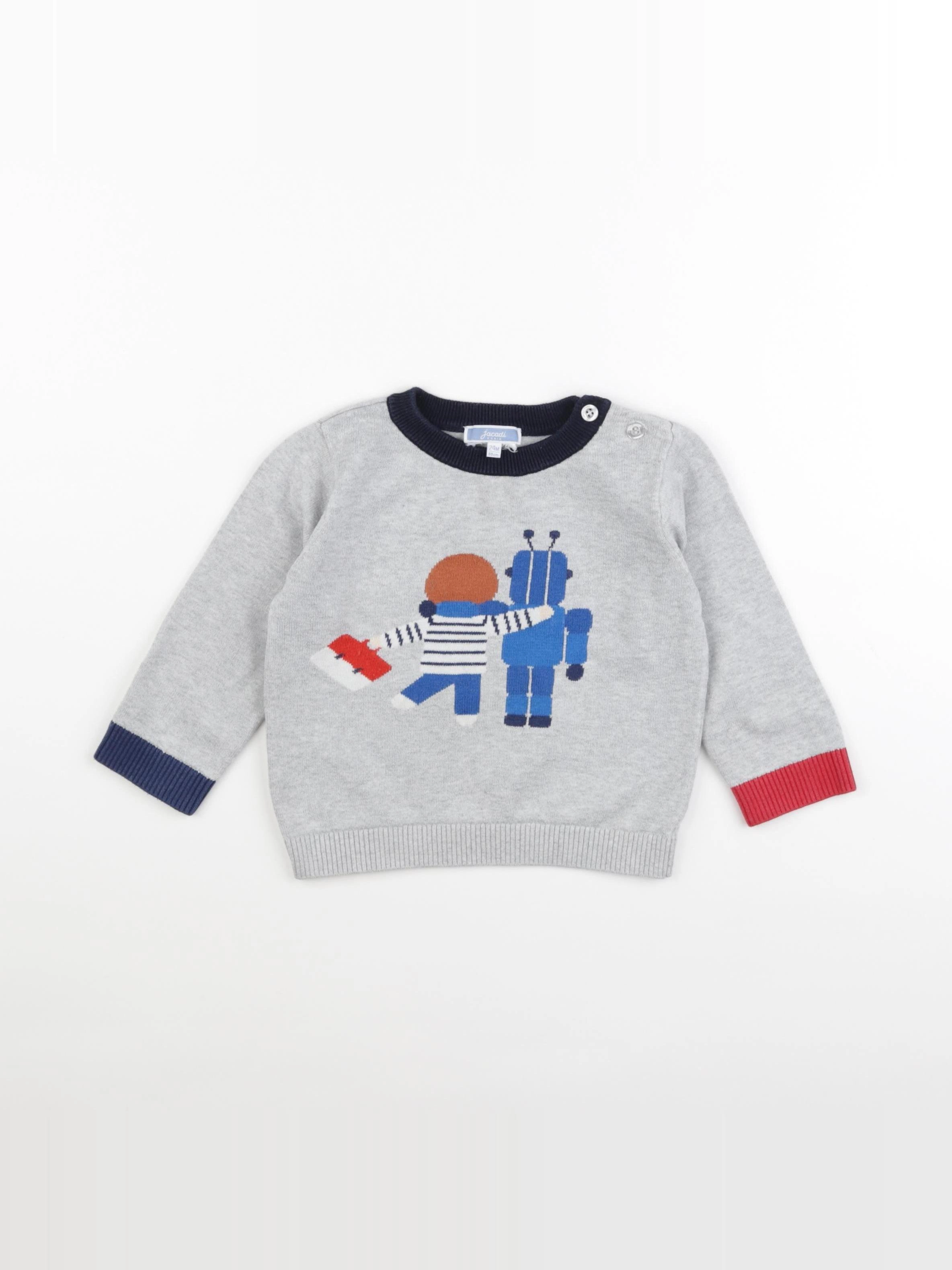 Jacadi - pull gris - 24 mois