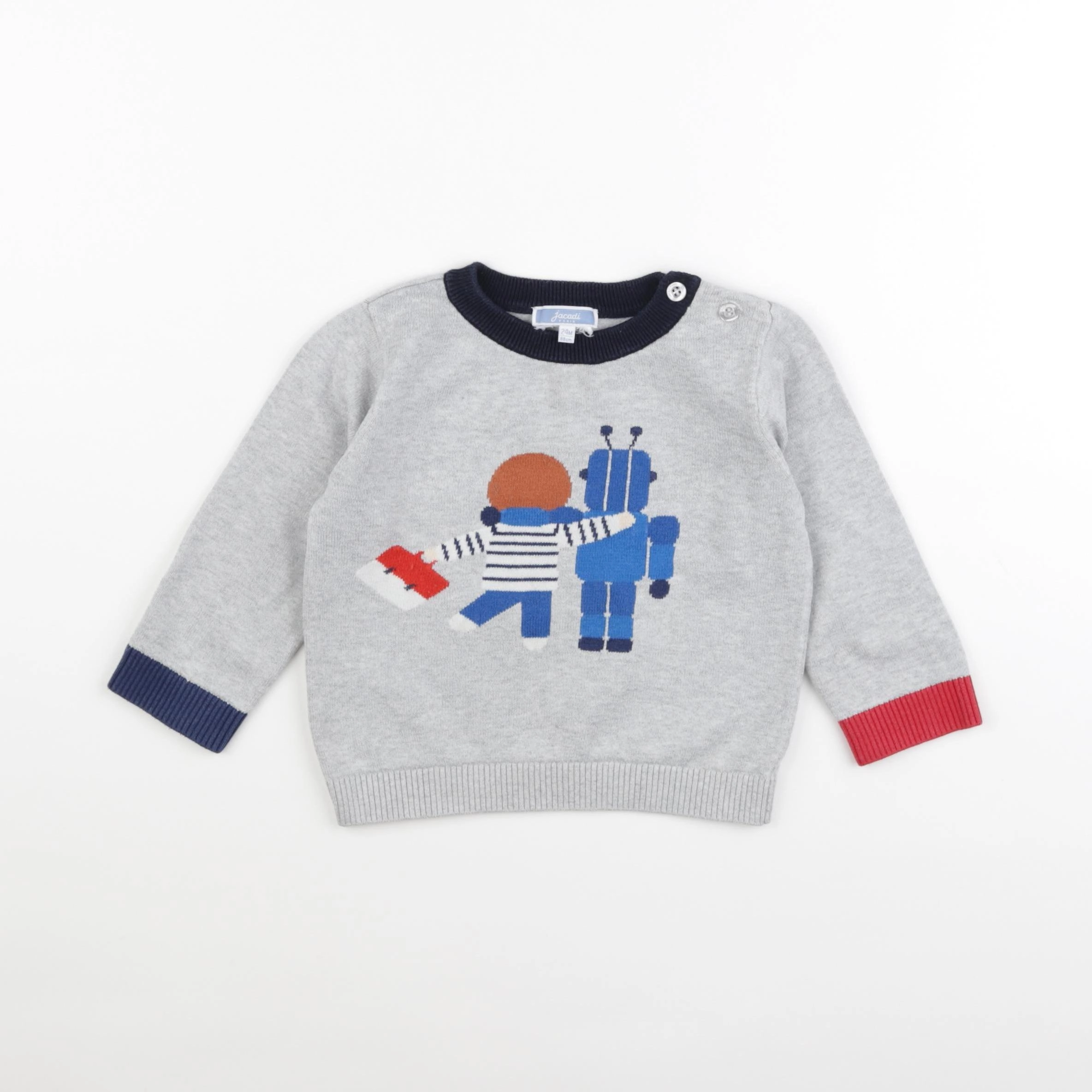 Jacadi - pull gris - 24 mois