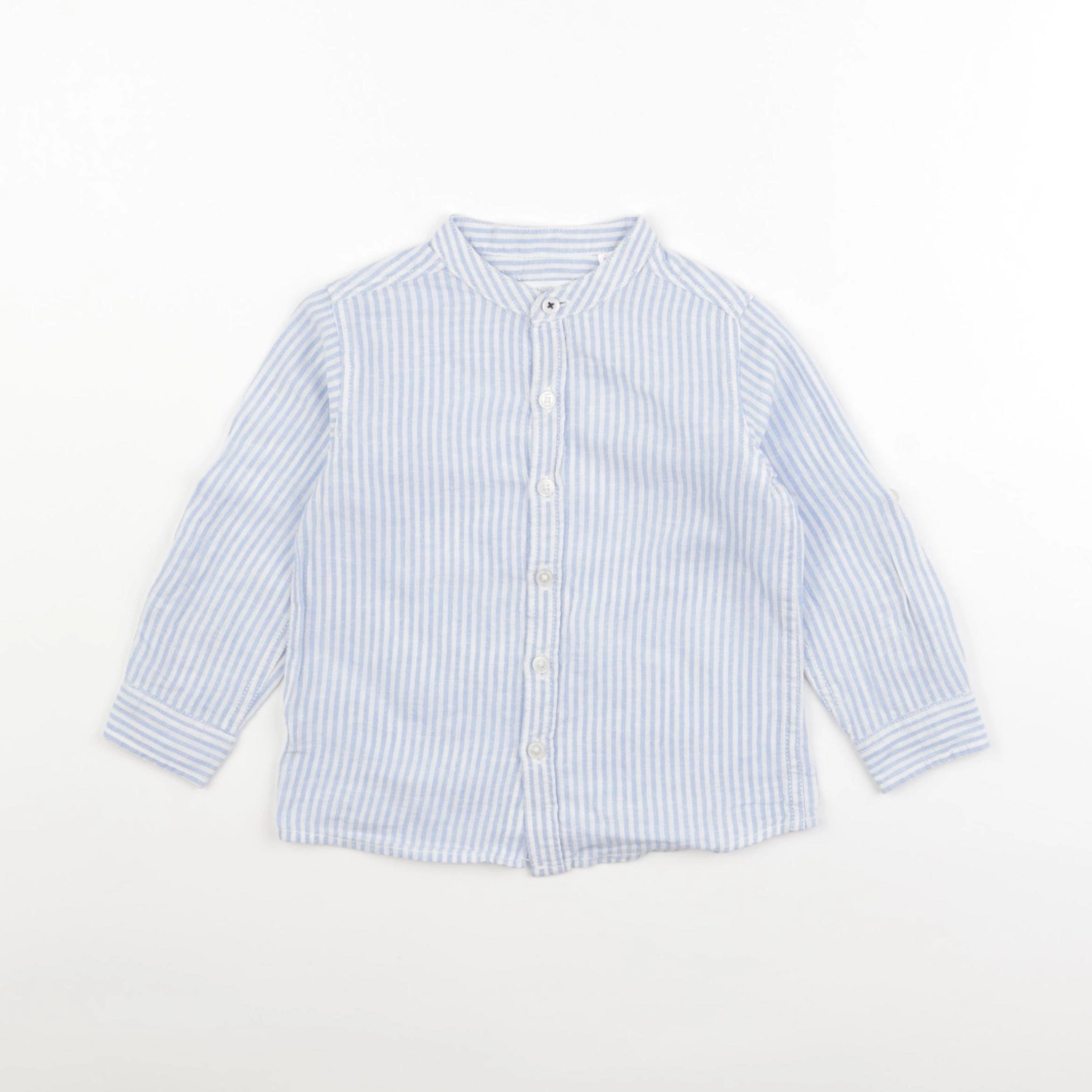 Mango - chemise bleu - 18/24 mois
