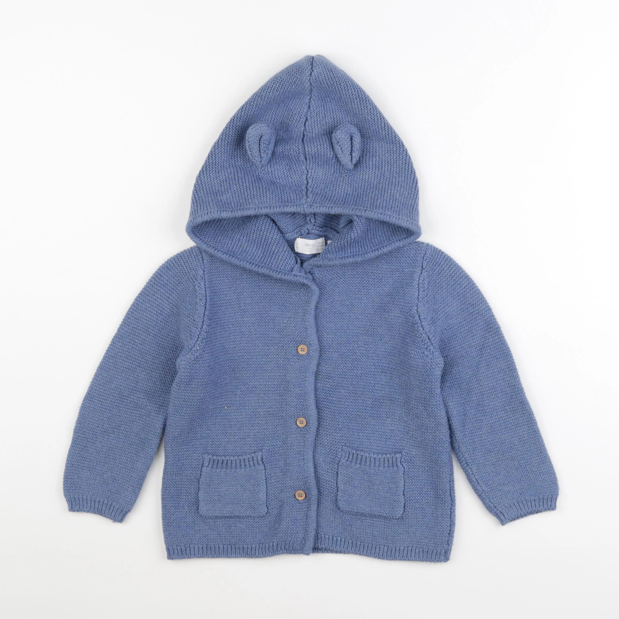 Mango - gilet bleu - 18/24 mois