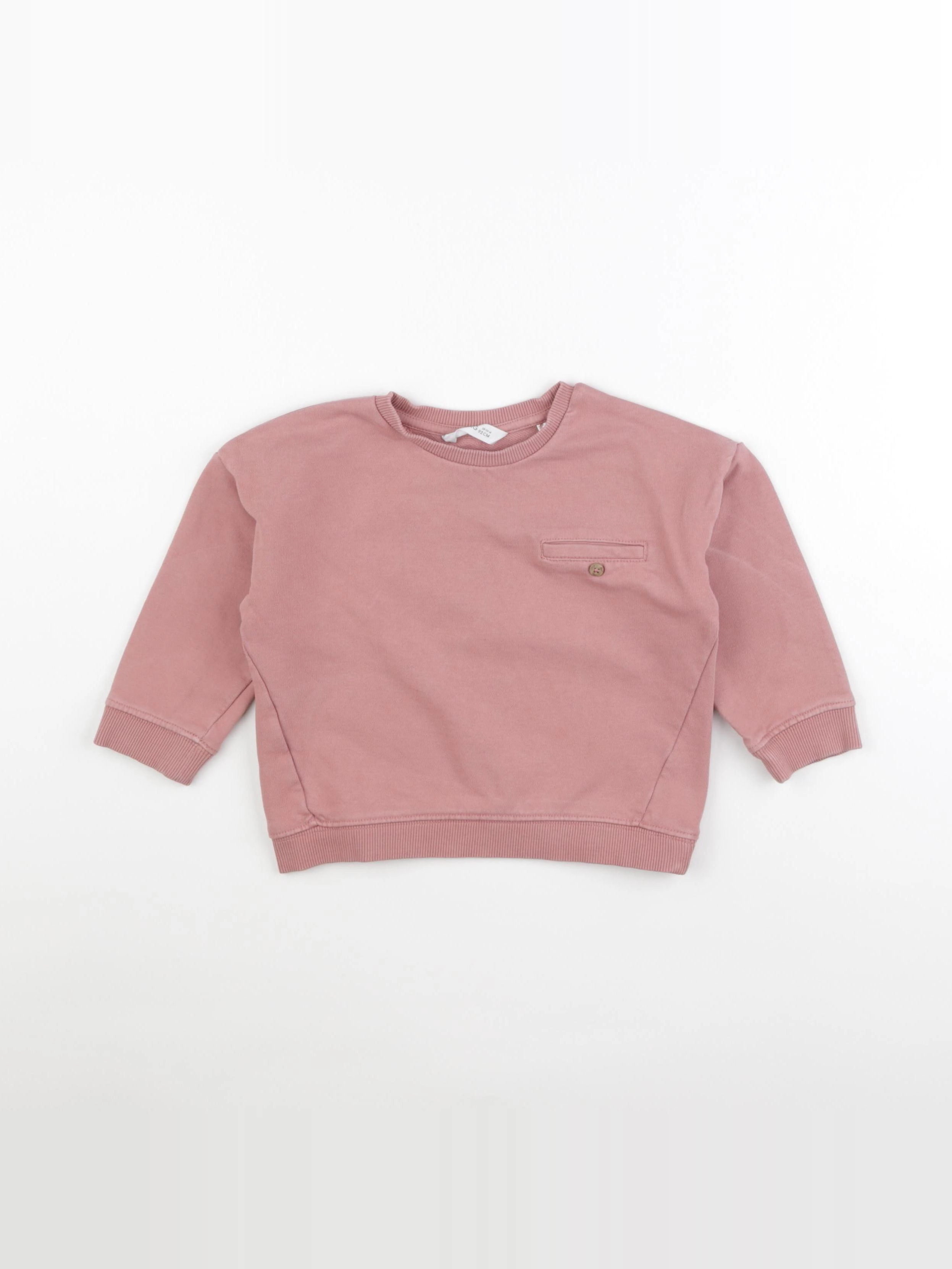 H&M - sweat rose - 18/24 mois