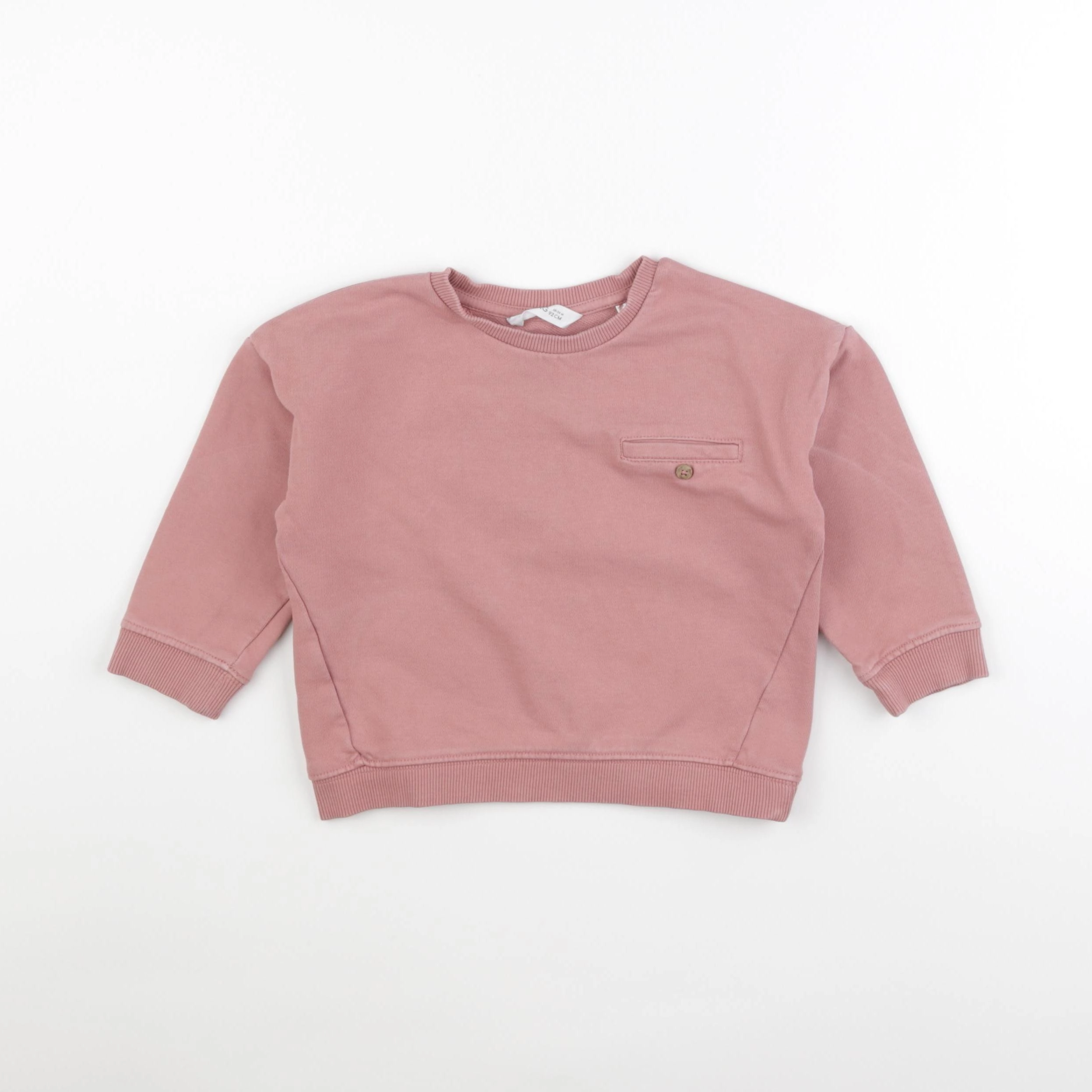 H&M - sweat rose - 18/24 mois
