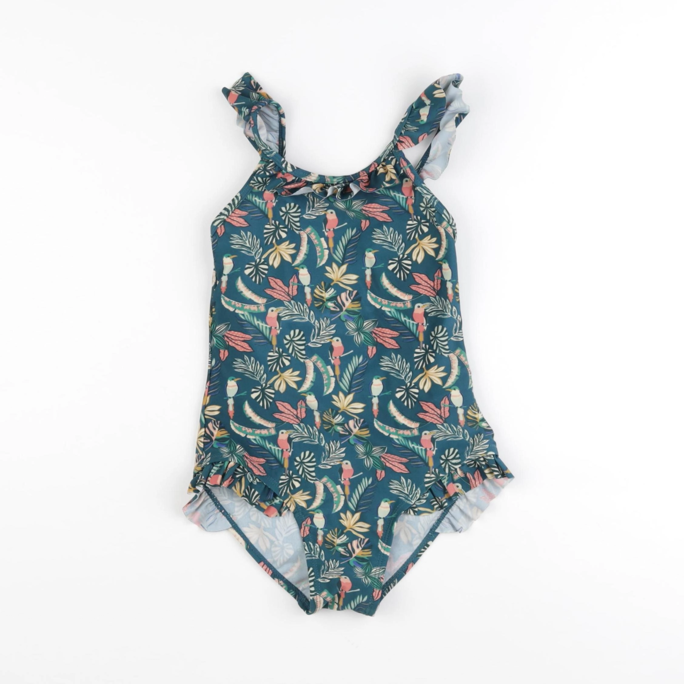 Vertbaudet - maillot de bain vert - 6/7 ans