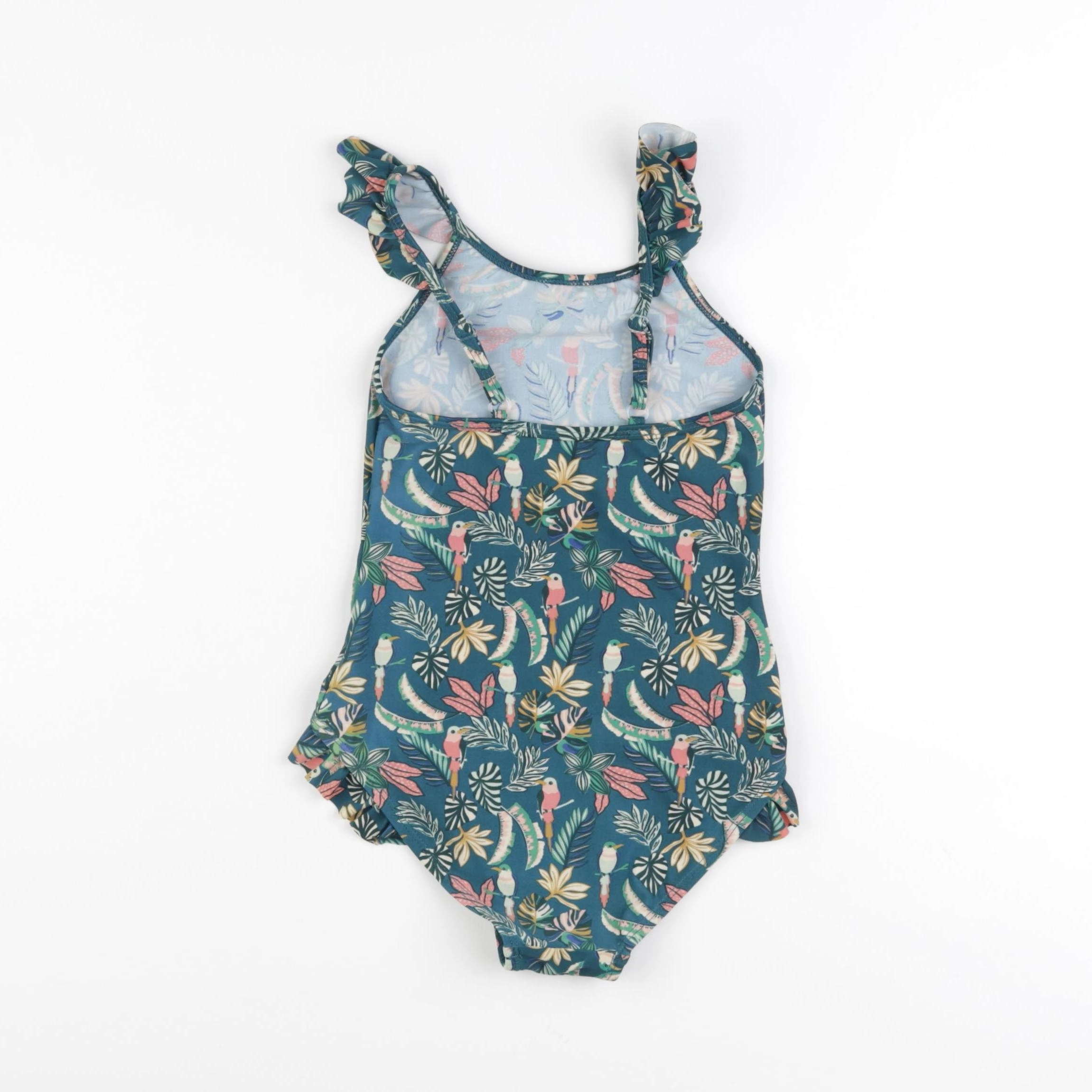 Vertbaudet - maillot de bain vert - 6/7 ans
