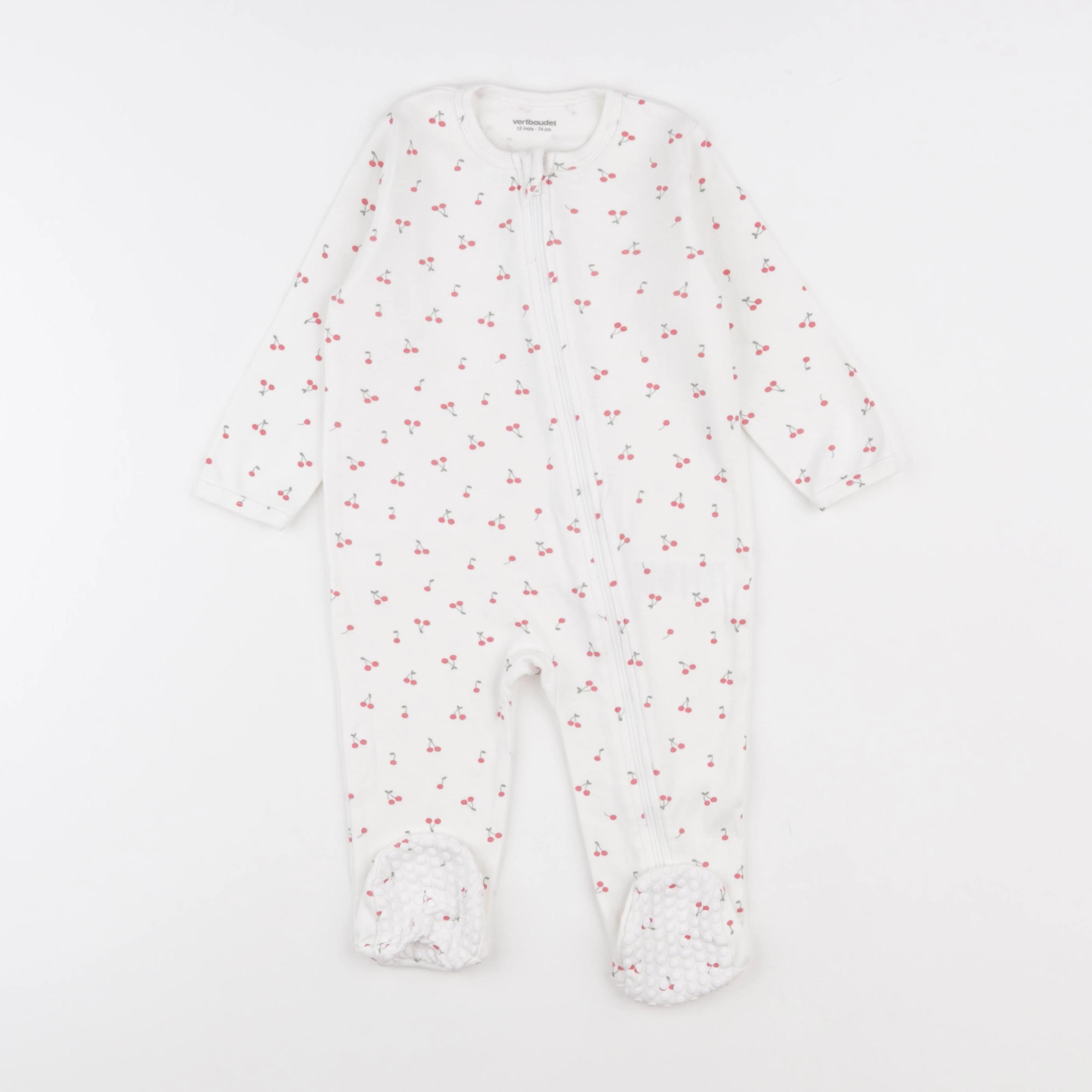 Vertbaudet - pyjama coton rouge - 12 mois