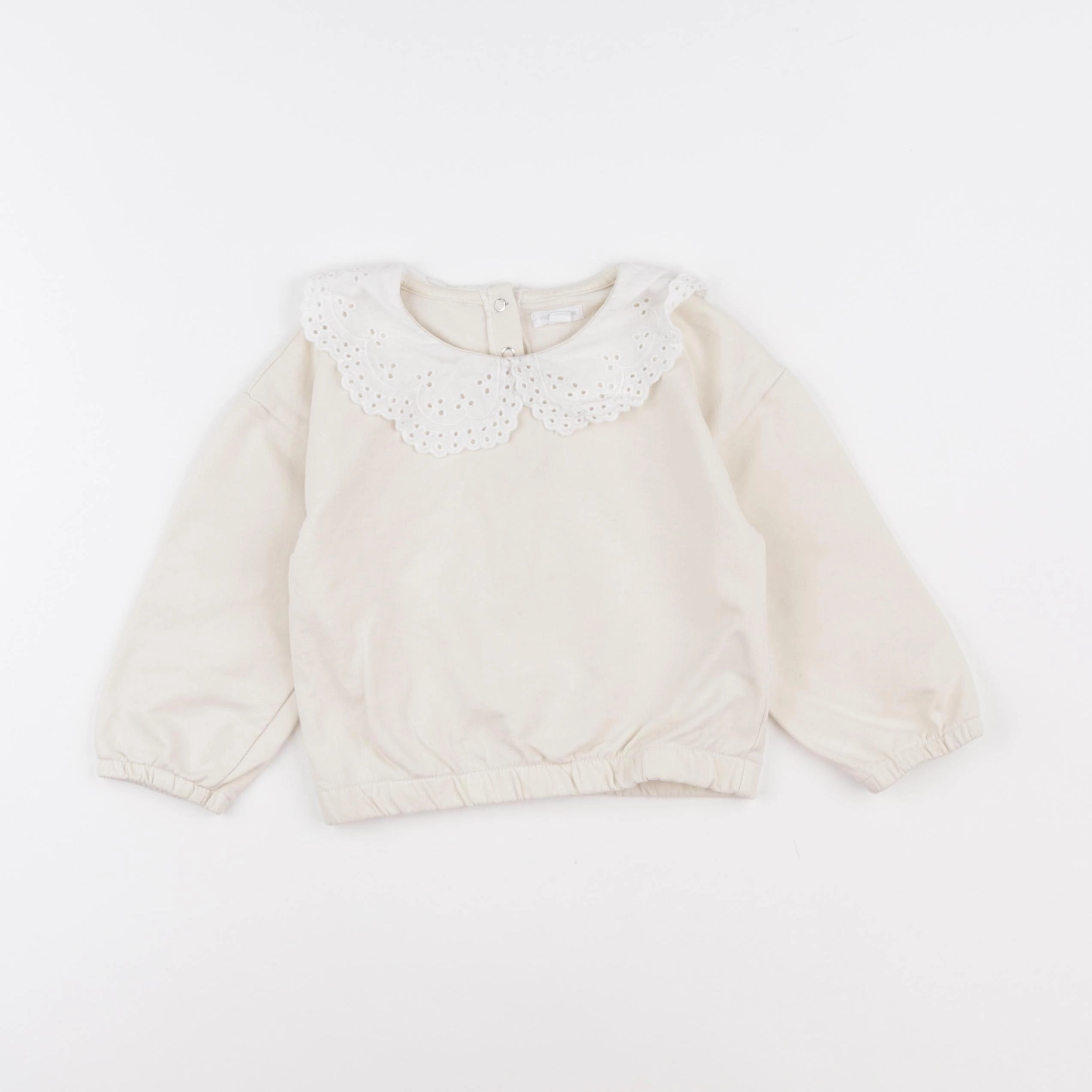 Vertbaudet - sweat blanc - 24 mois