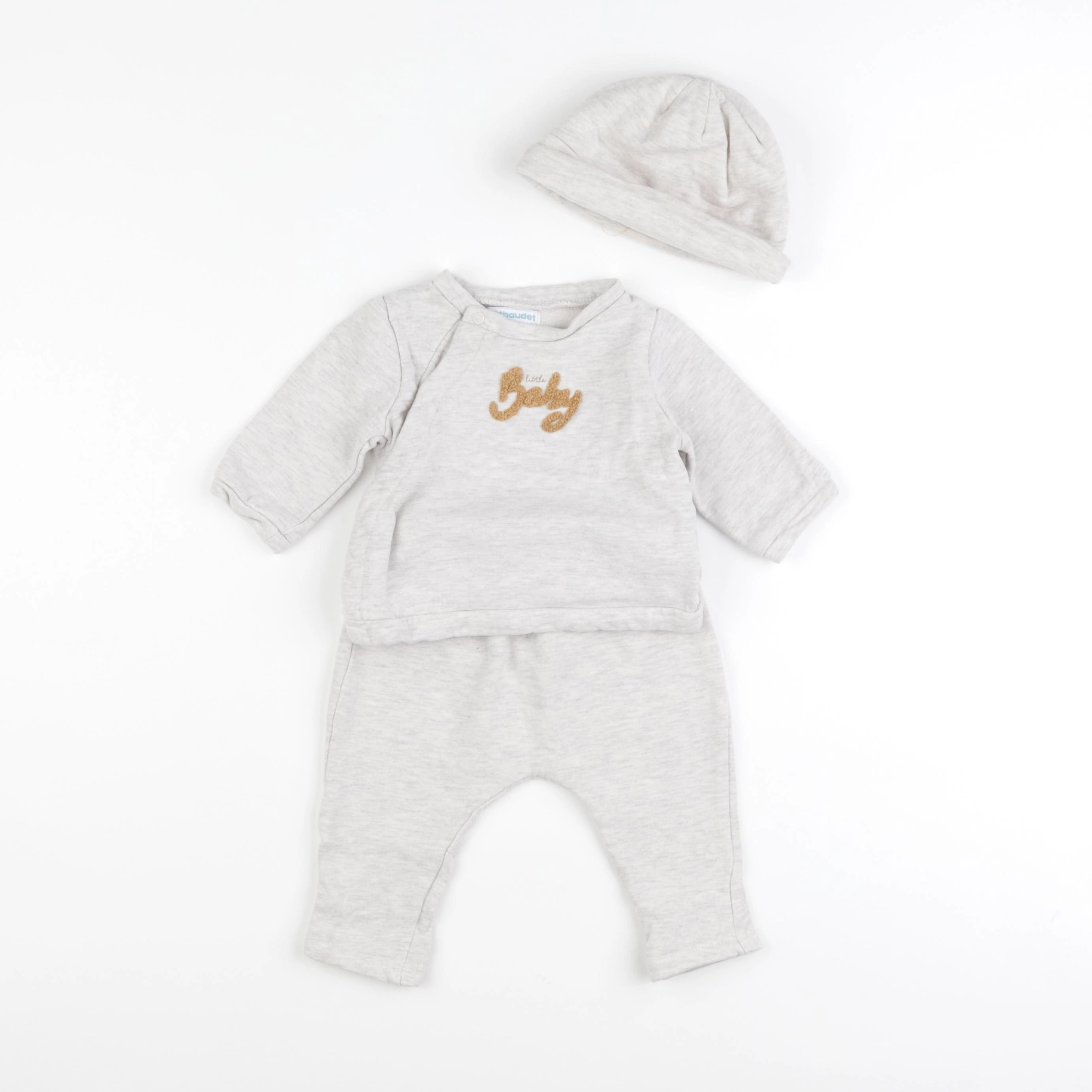 Vertbaudet - ensemble gris - 3 mois