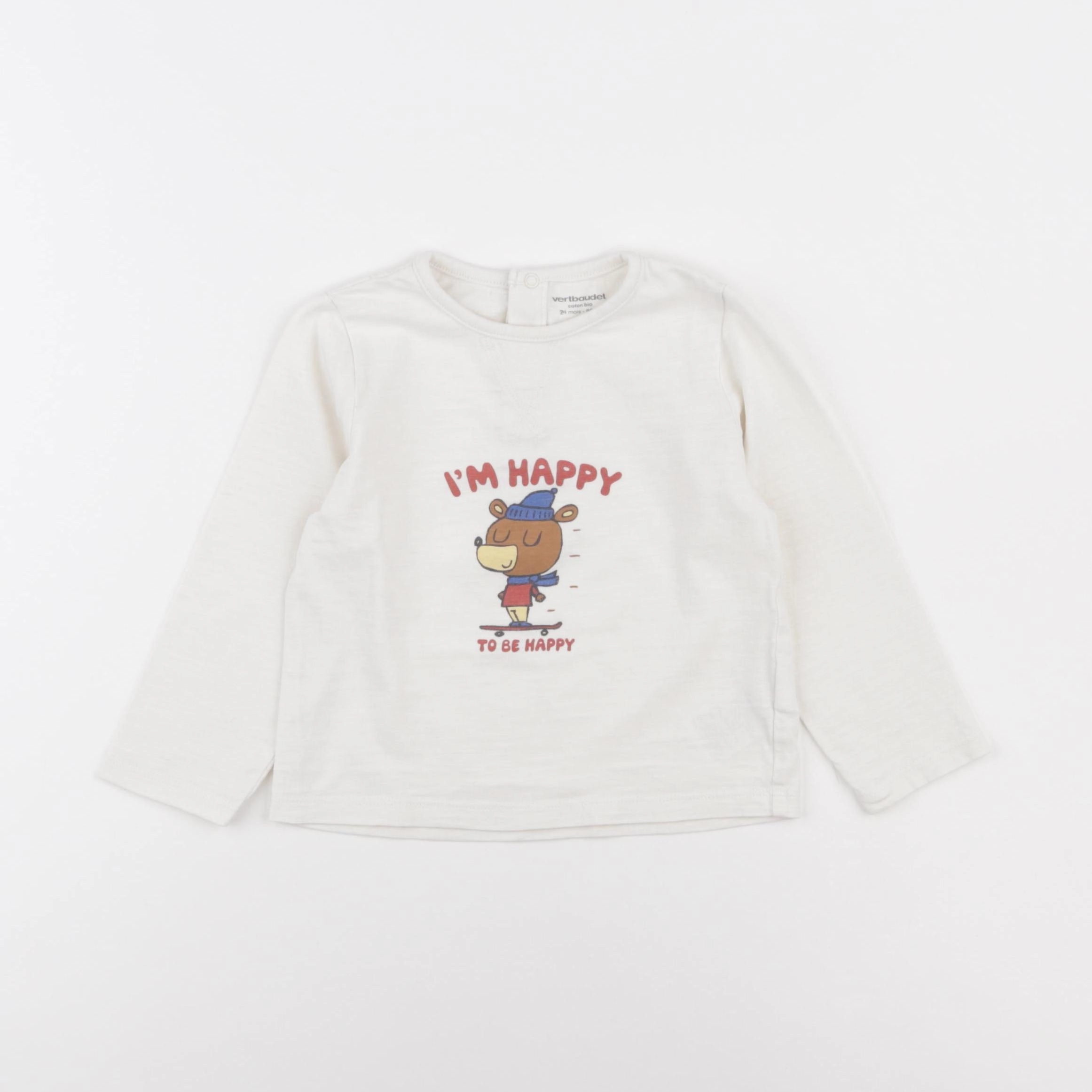 Vertbaudet - tee-shirt multicolore - 24 mois