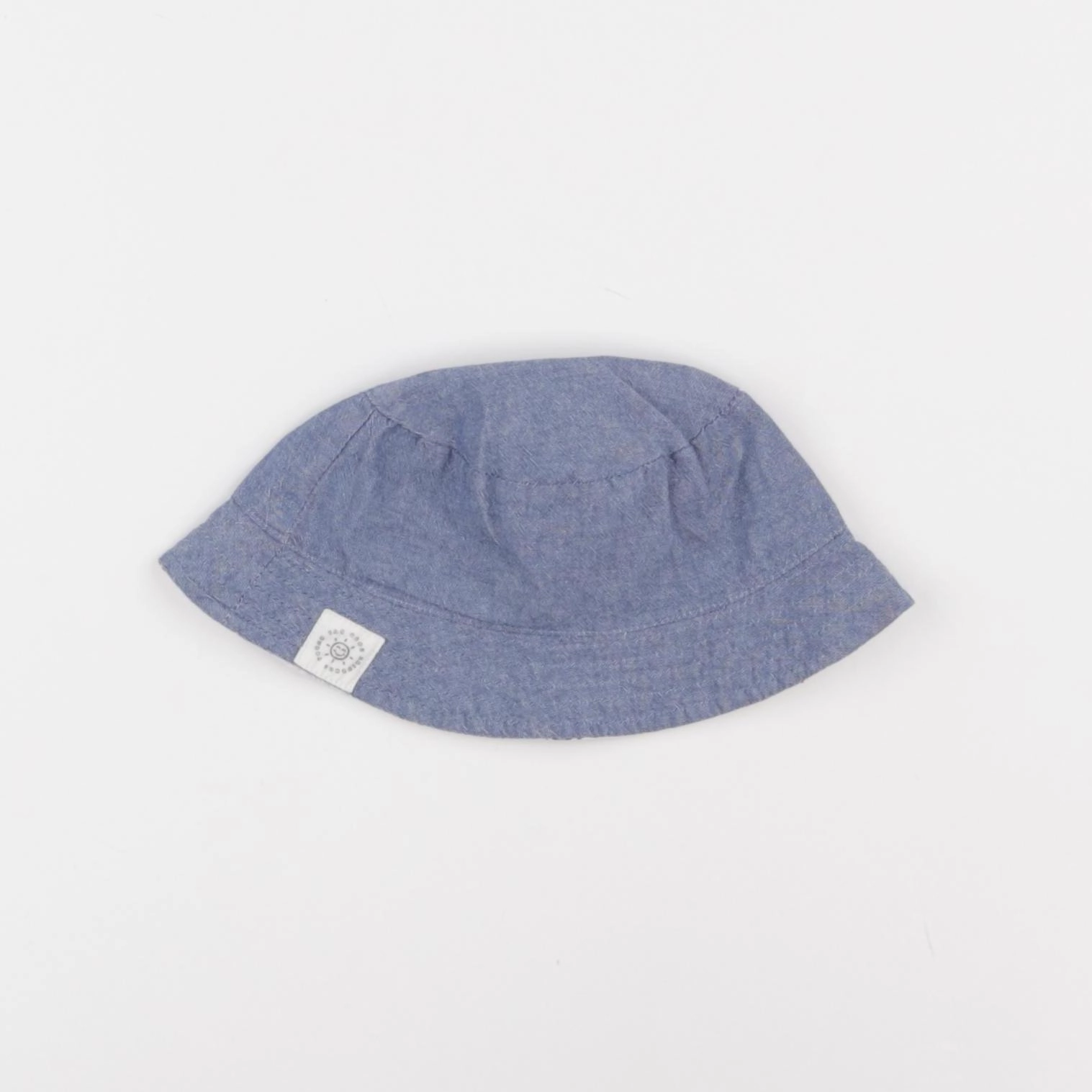 Vertbaudet - chapeau réversible bleu - 12/18 mois