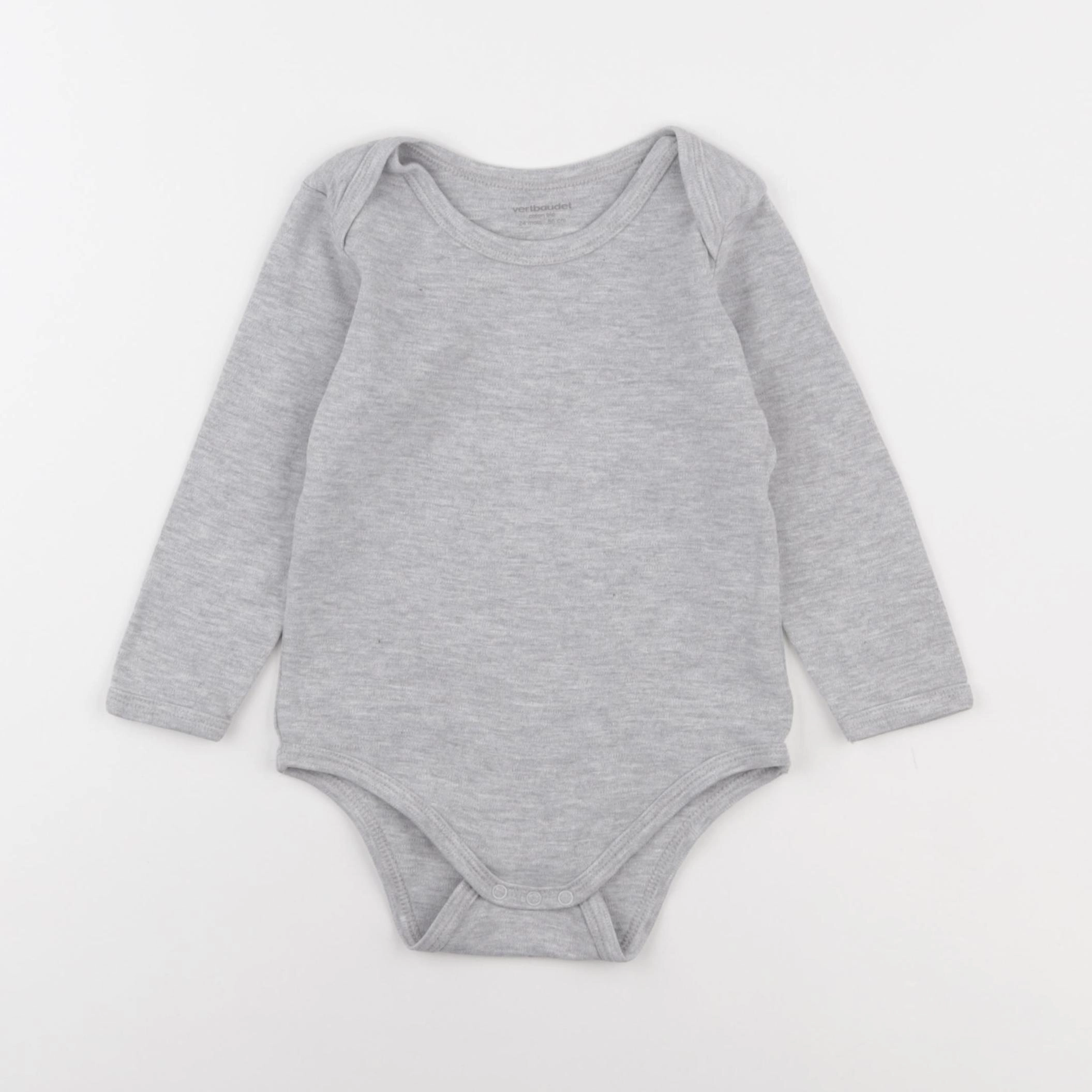 Vertbaudet - body gris - 24 mois