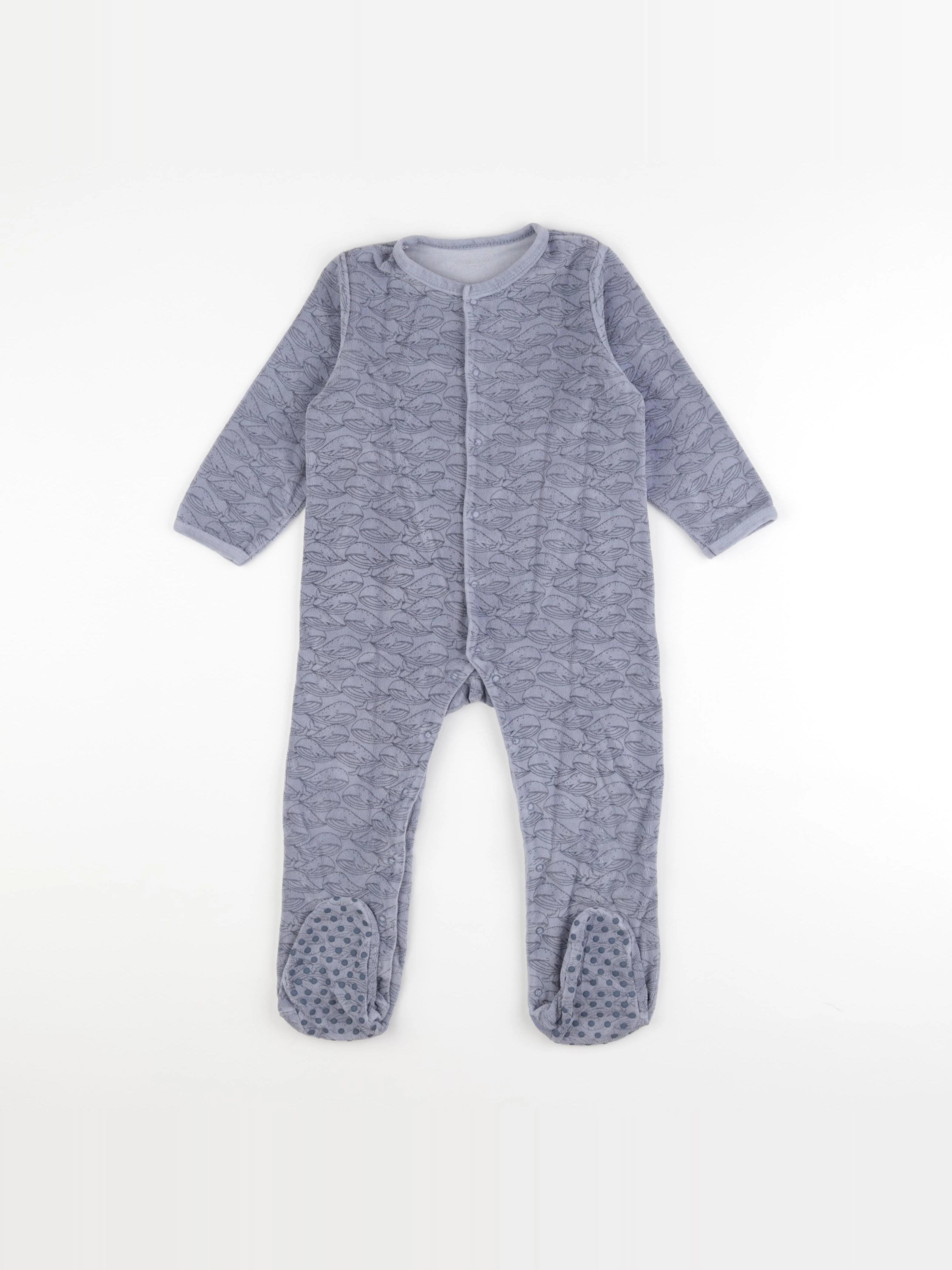 Vertbaudet - pyjama velours bleu - 3 ans