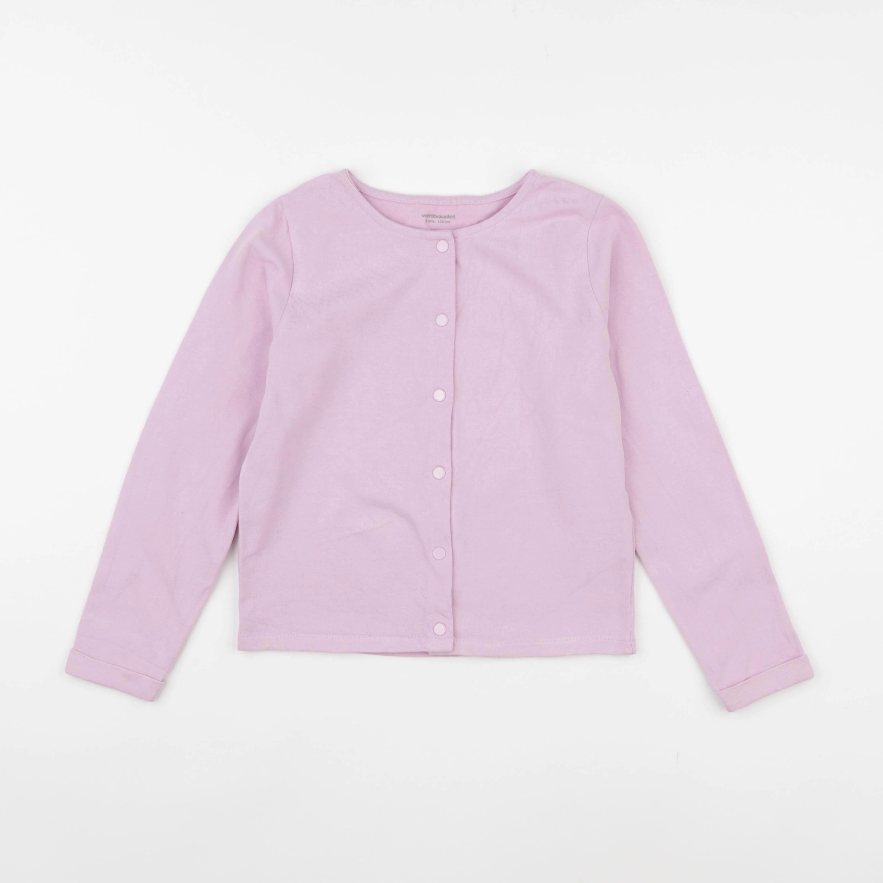 Vertbaudet - sweat rose - 8 ans
