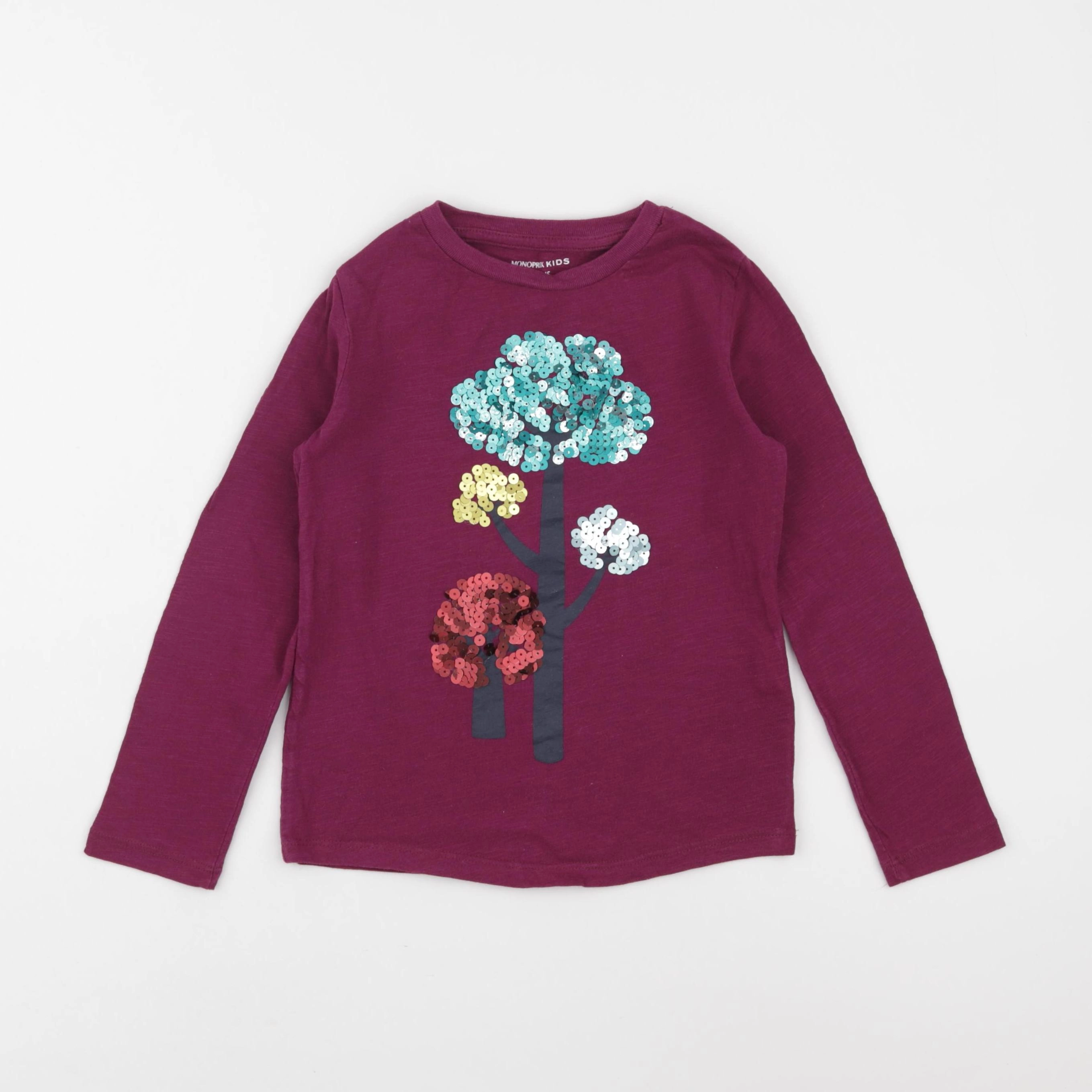 Monoprix - tee-shirt violet - 6 ans