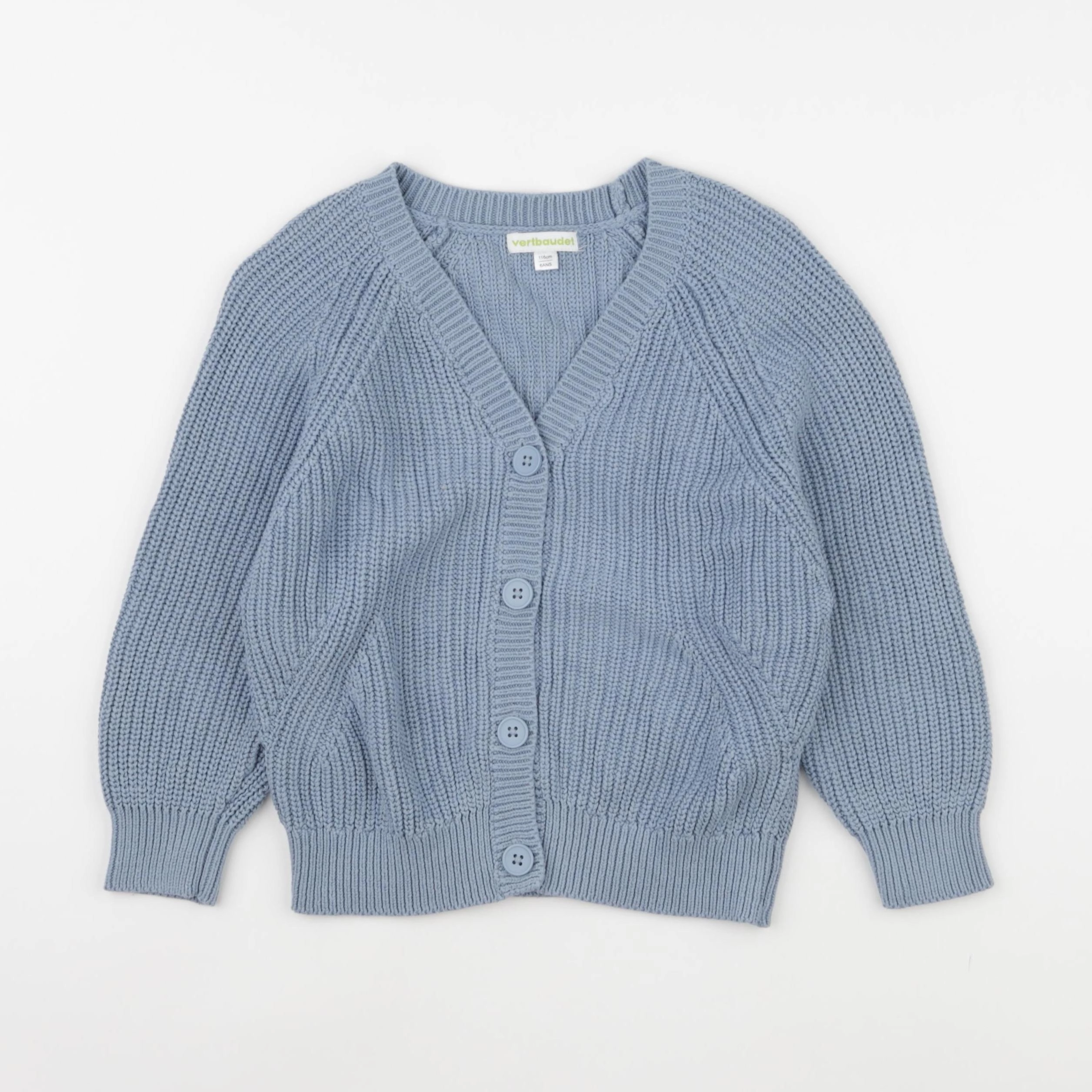 Vertbaudet - gilet bleu - 6 ans