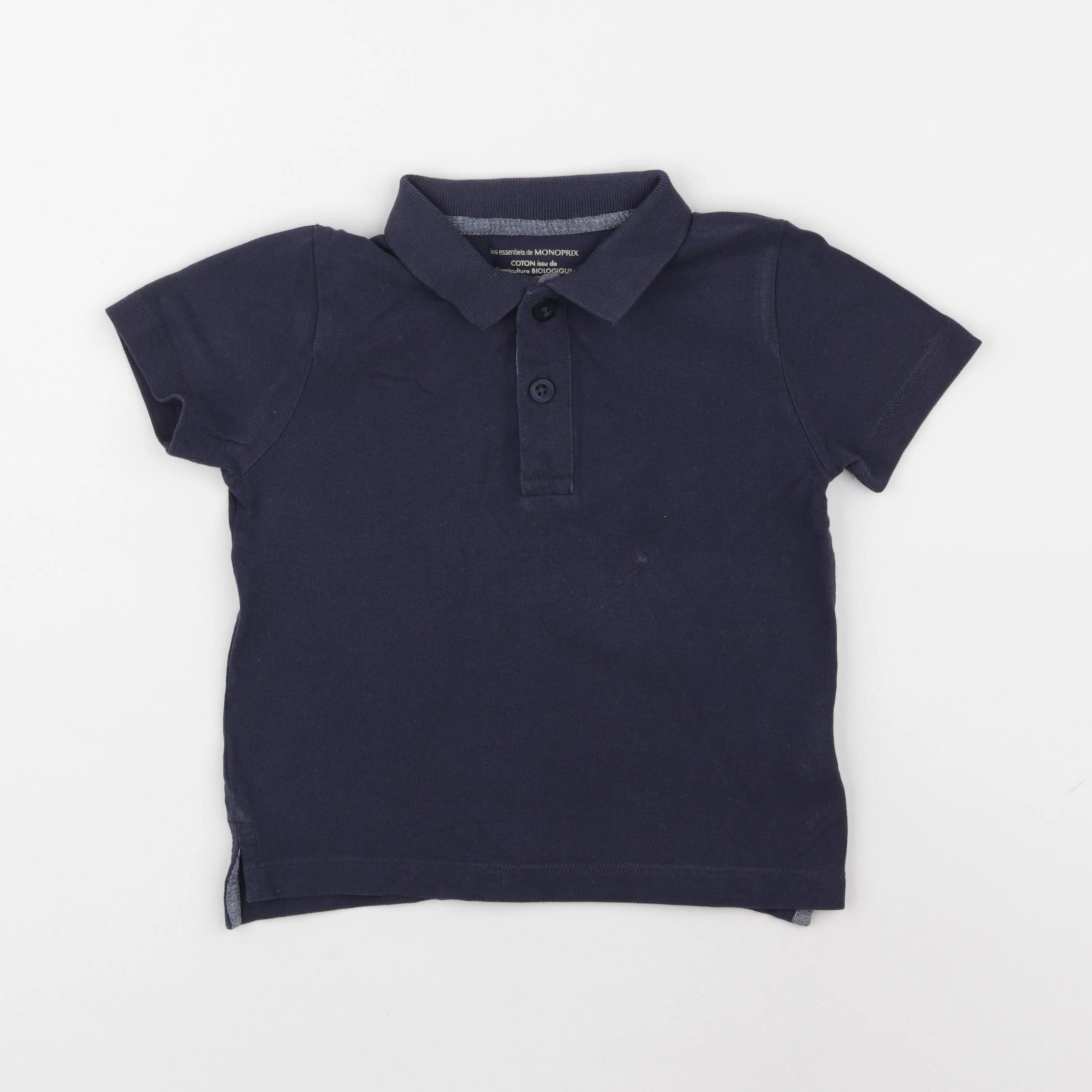 Monoprix - polo bleu - 3 ans