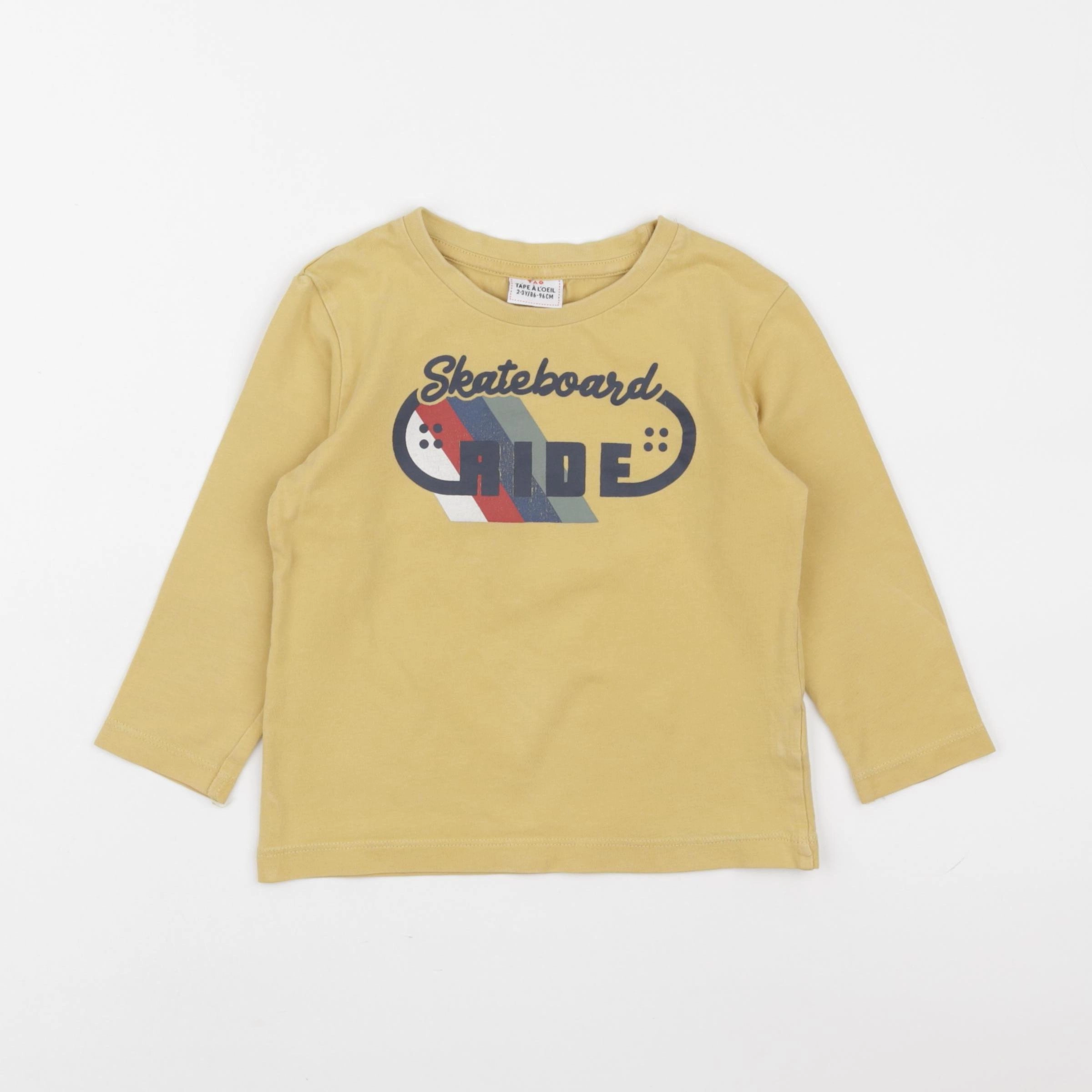 Tape à l'oeil - tee-shirt jaune - 2/3 ans