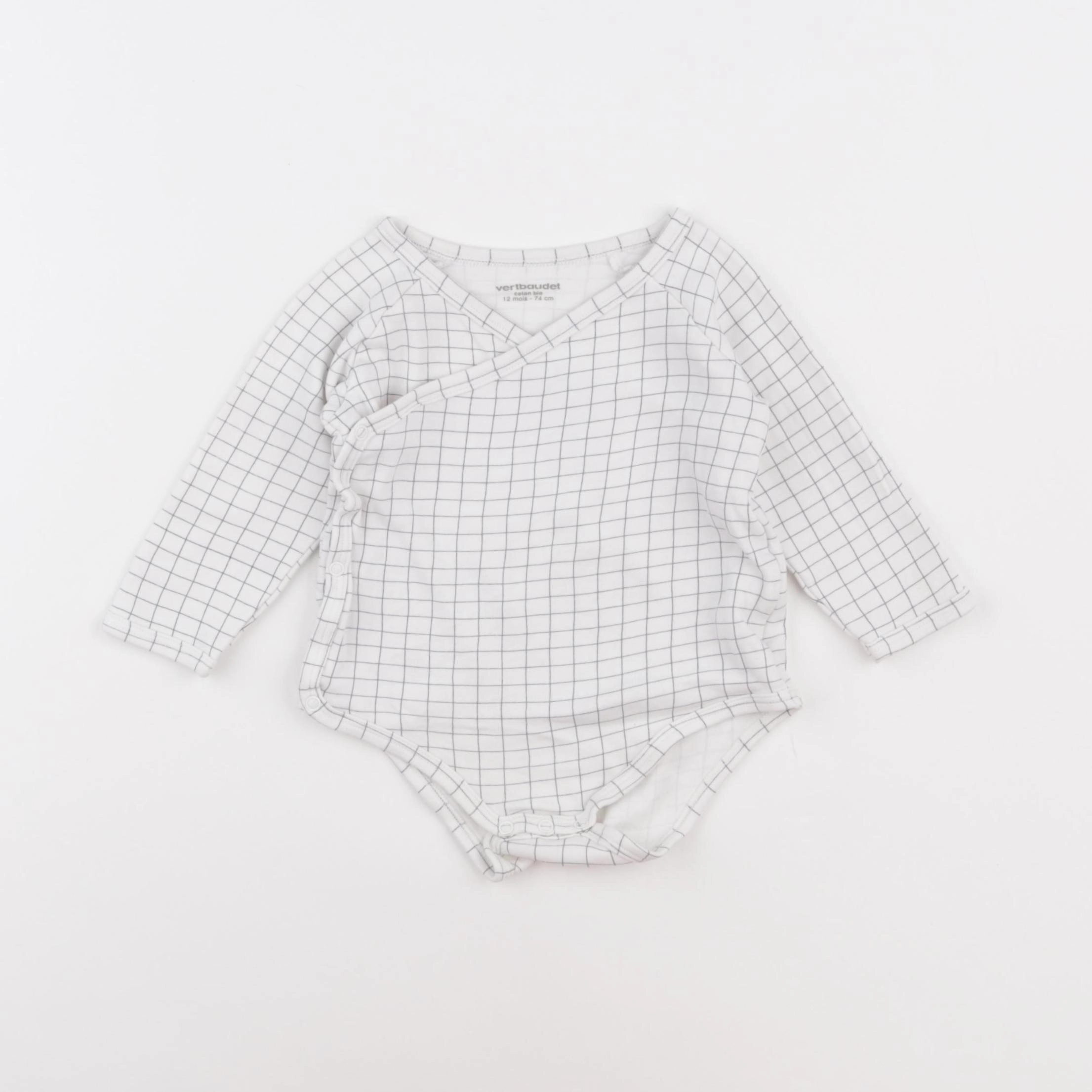 Vertbaudet - body bleu - 12 mois