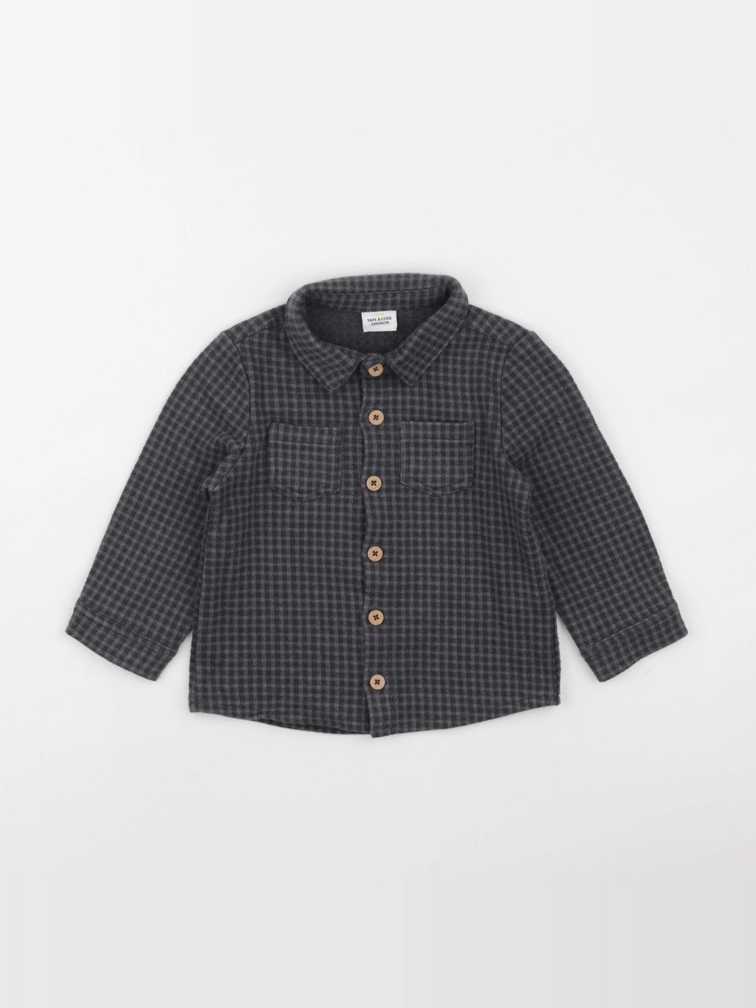 Tape à l'oeil - chemise gris - 24 mois