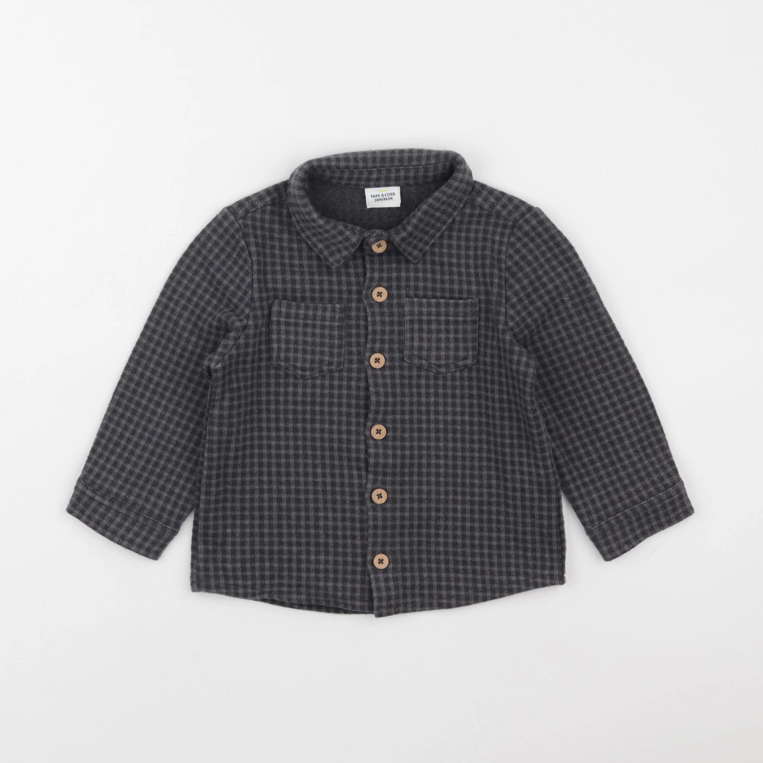 Tape à l'oeil - chemise gris - 24 mois