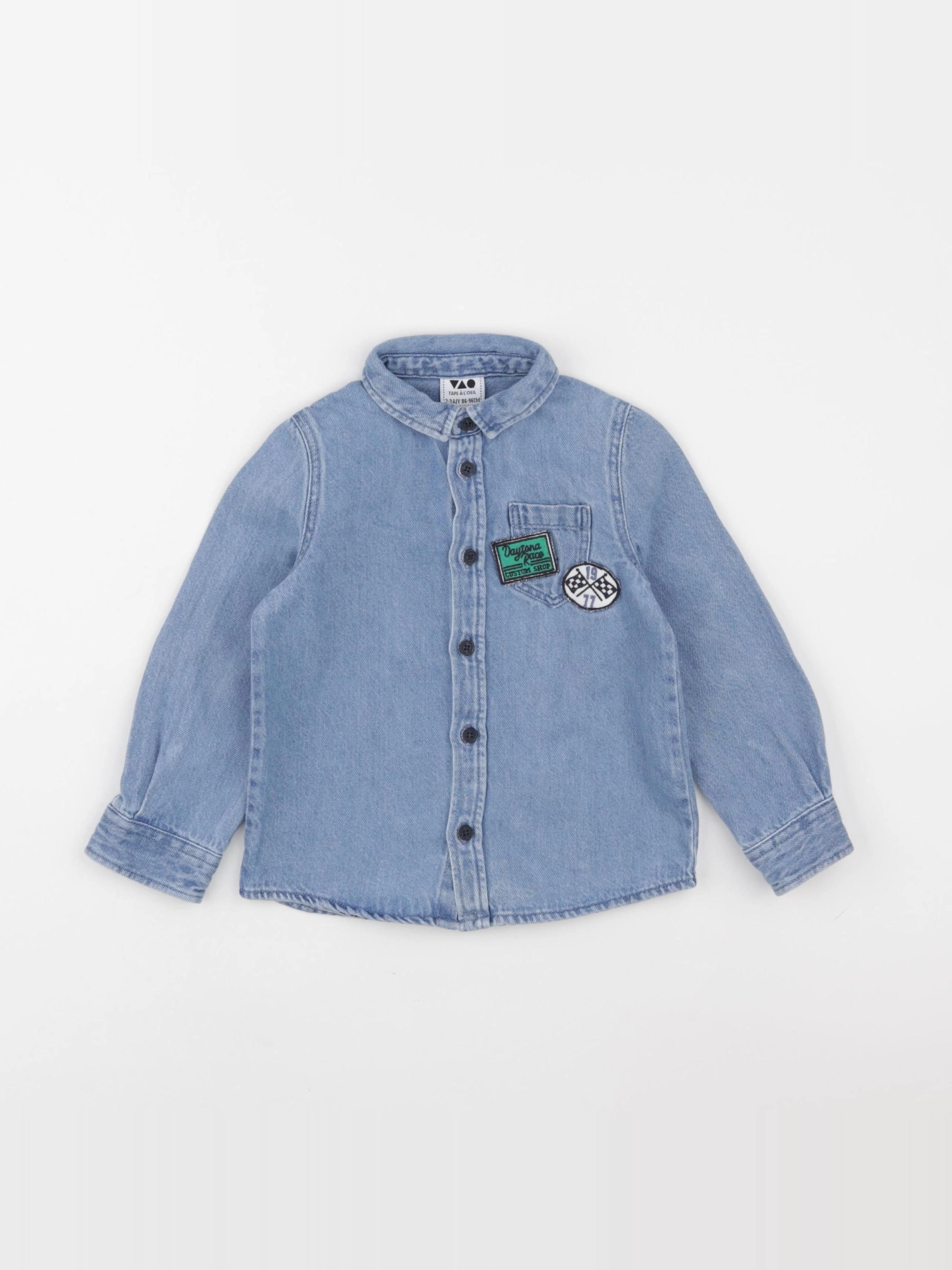 Tape à l'oeil - chemise bleu - 2/3 ans