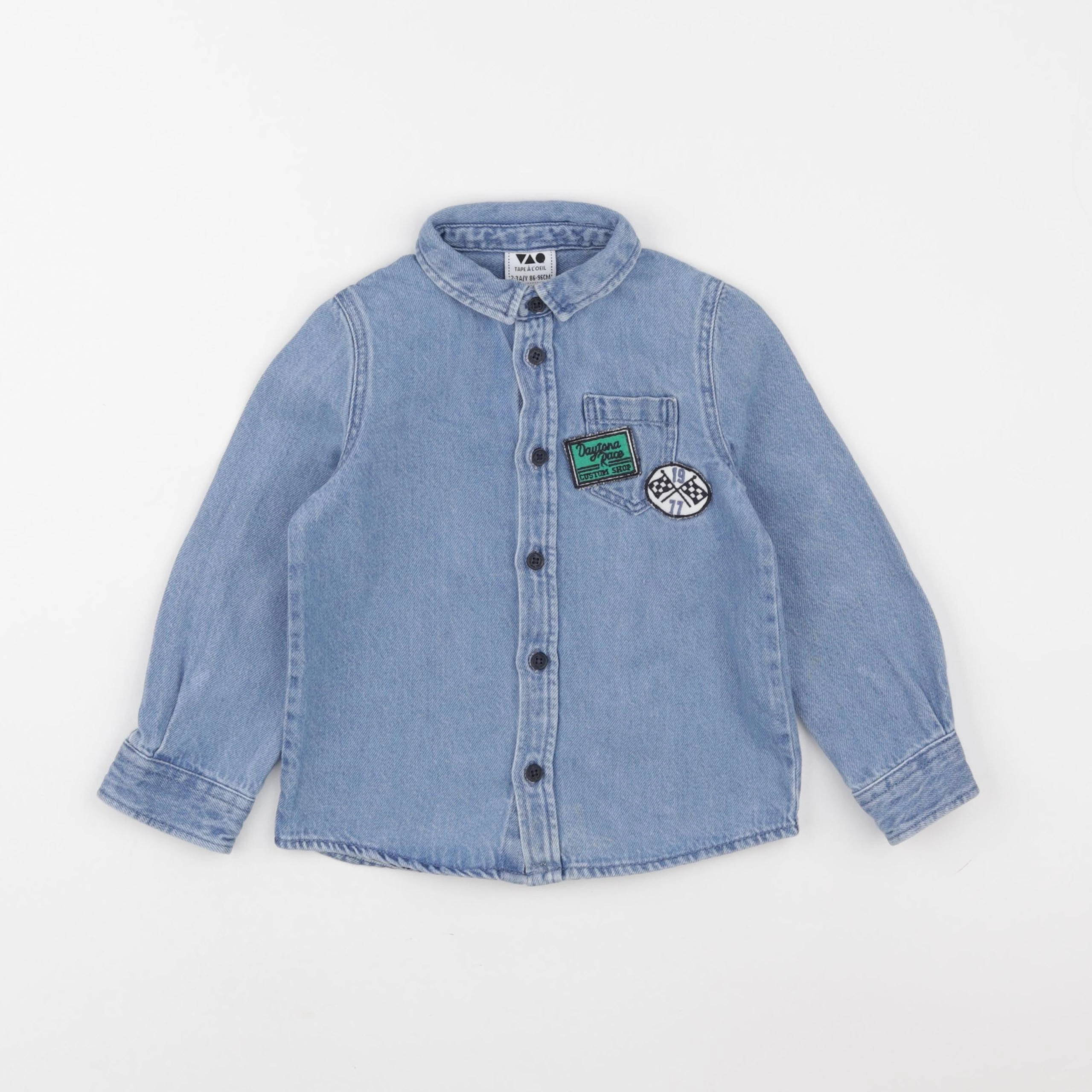 Tape à l'oeil - chemise bleu - 2/3 ans
