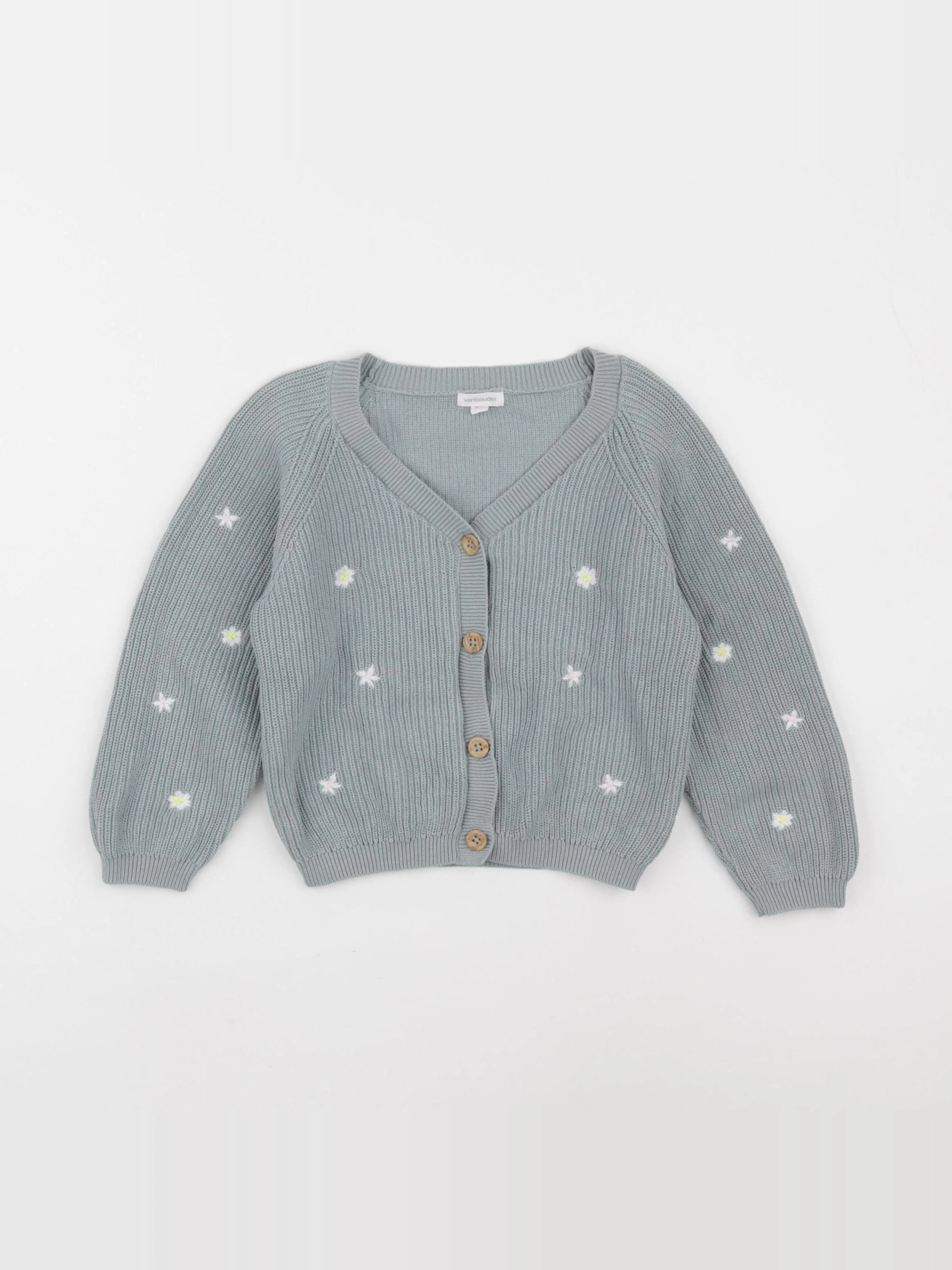 Vertbaudet - gilet vert - 36 mois