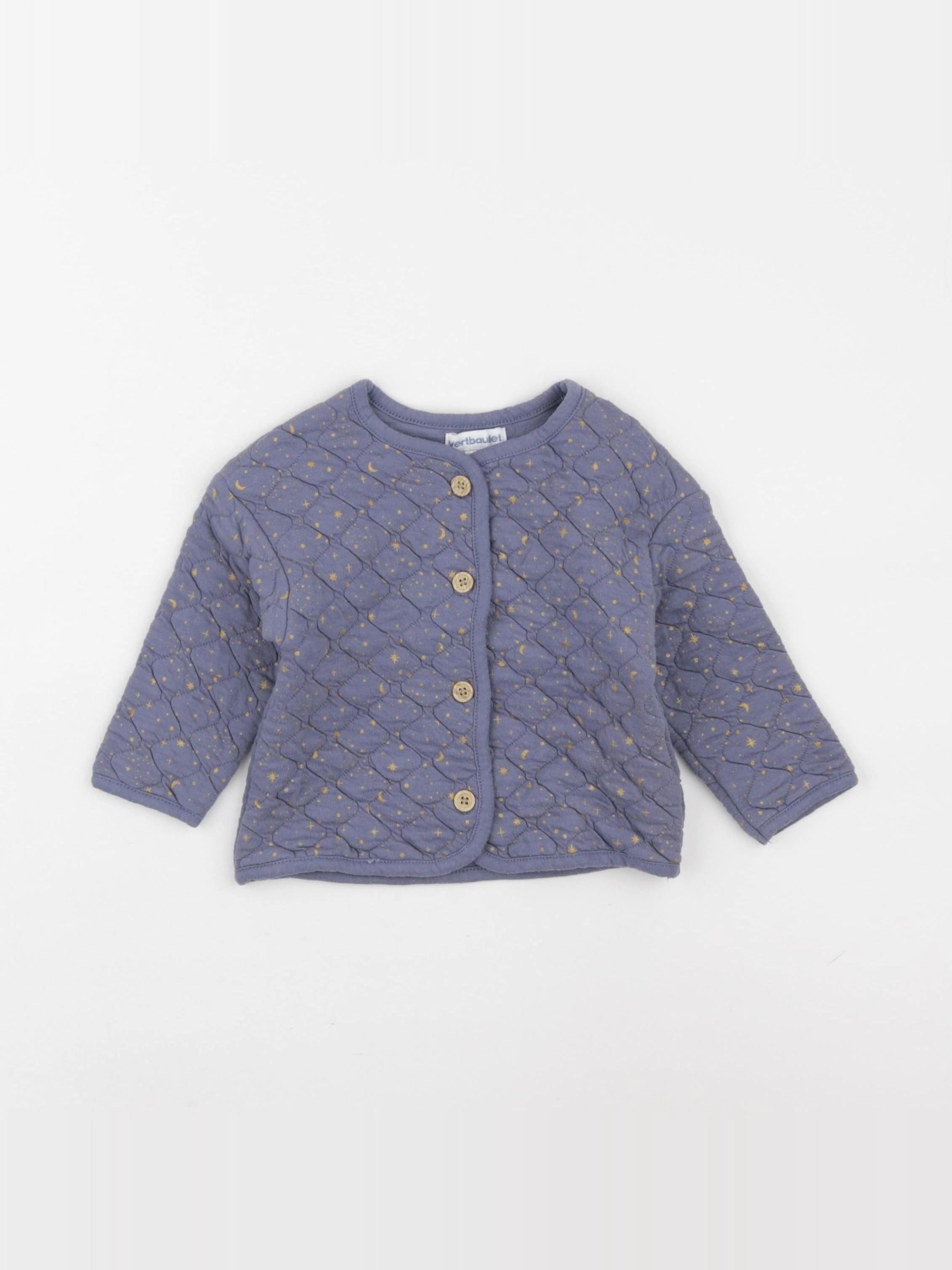 Vertbaudet - gilet bleu - 12 mois